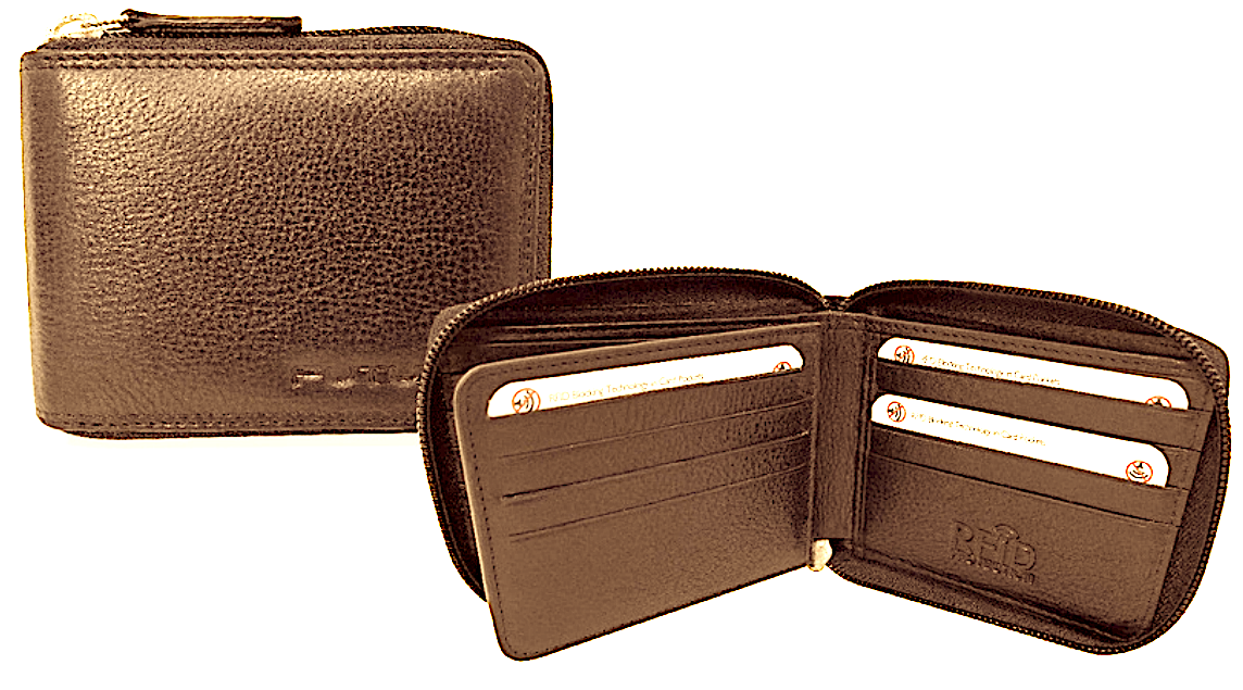 Futura Leather Zip Around Mens Genuine Leather Wallet w/ RFID Protection - Tan-1