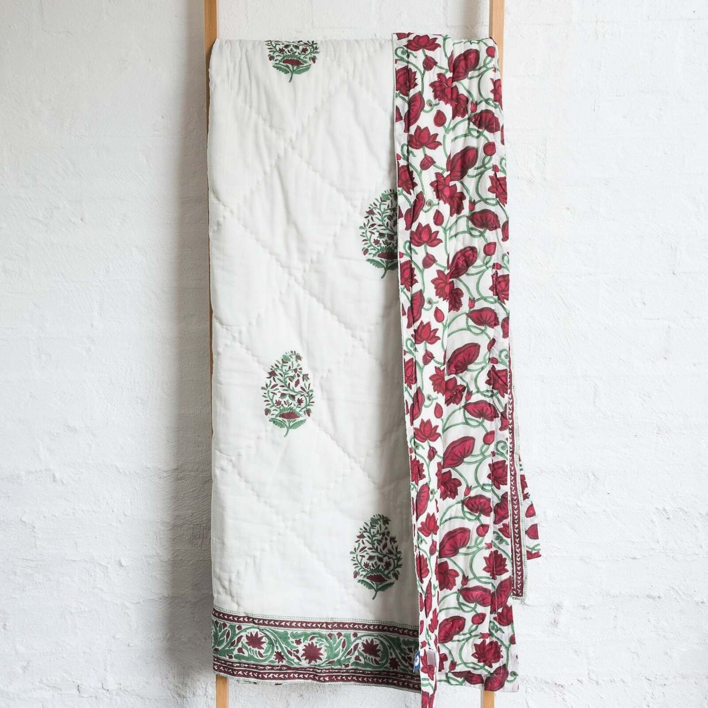 Kolka Kaner Coverlet Bedspread Quilt Bed Doona - Ruby (Queen 210cm x 210cm Size)-2