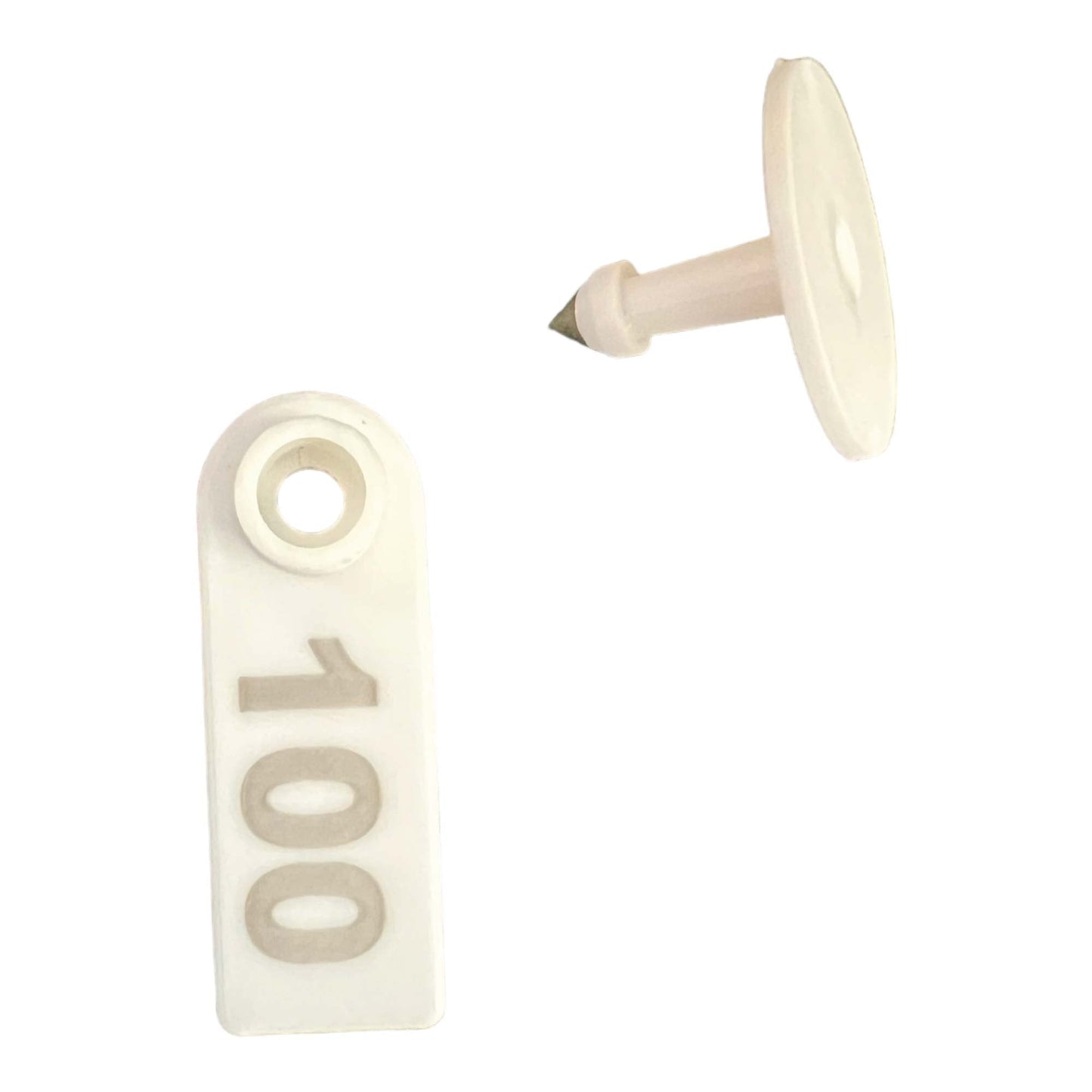 1-100 Cattle Number Ear Tag 5x2cm Set - Mini White Cow Sheep Pig Livestock Label-1