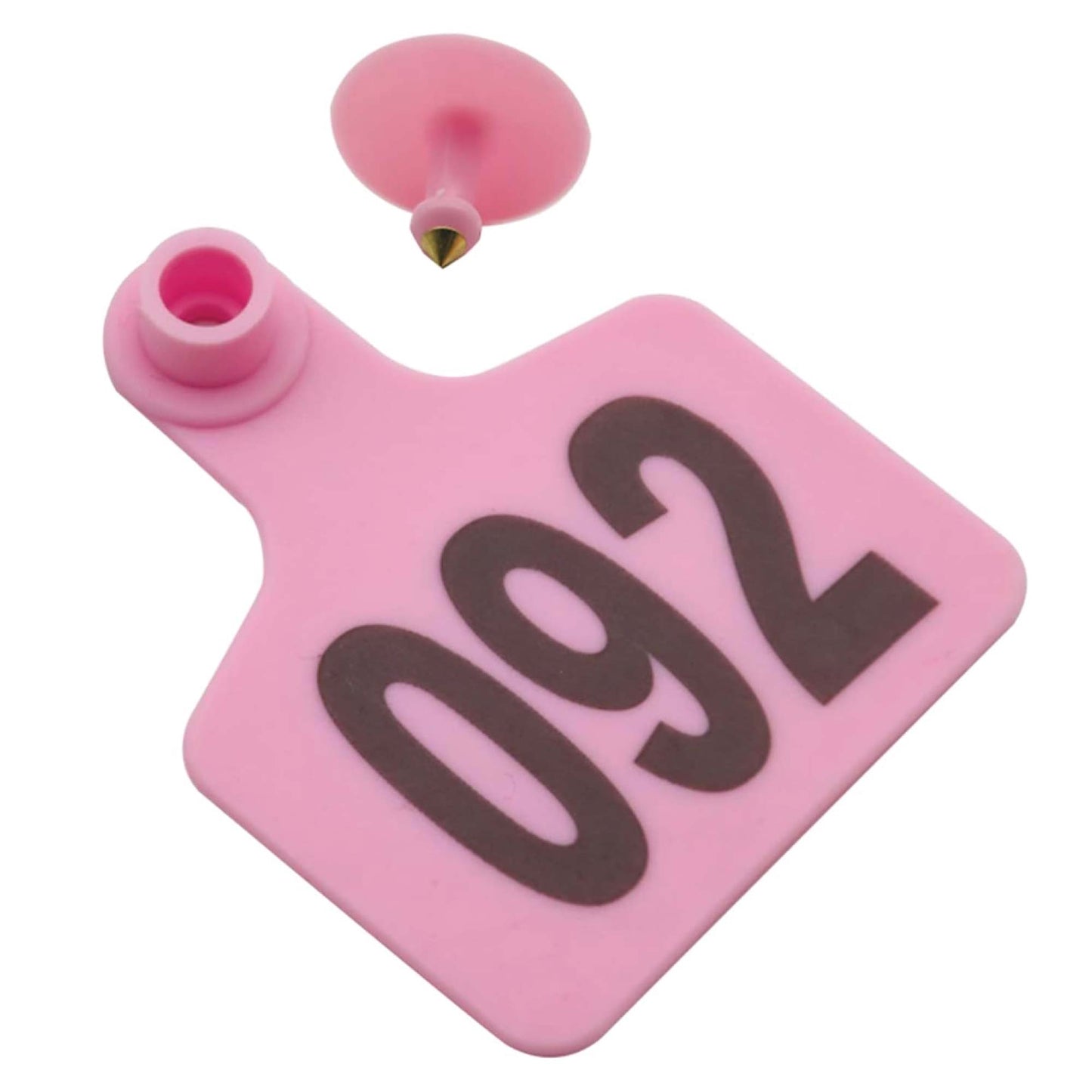 1-100 Cattle Number Ear Tags 5x4cm Set - Small Pink Pig Goat Livestock Label-3