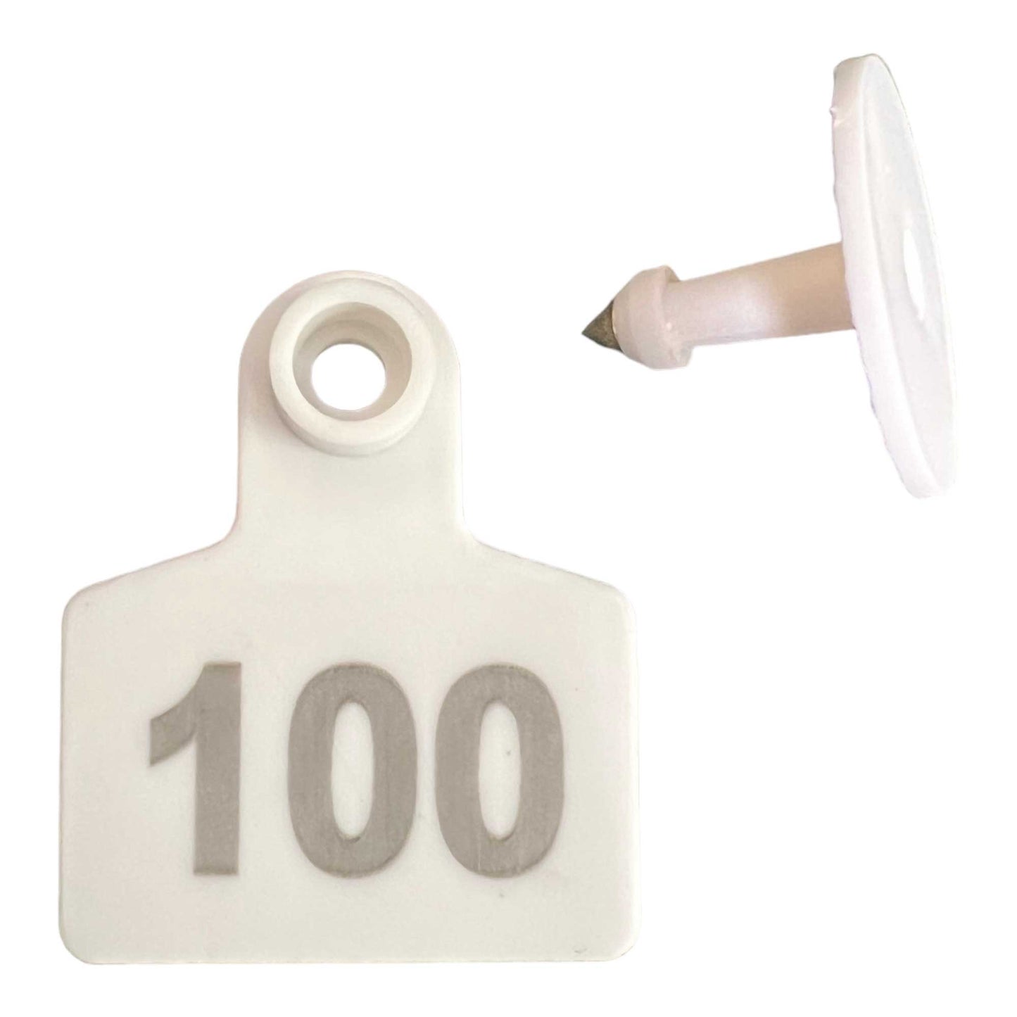 1-100 Cattle Number Ear Tags 5x4cm Set - Small White Pig Goat Livestock Label-3