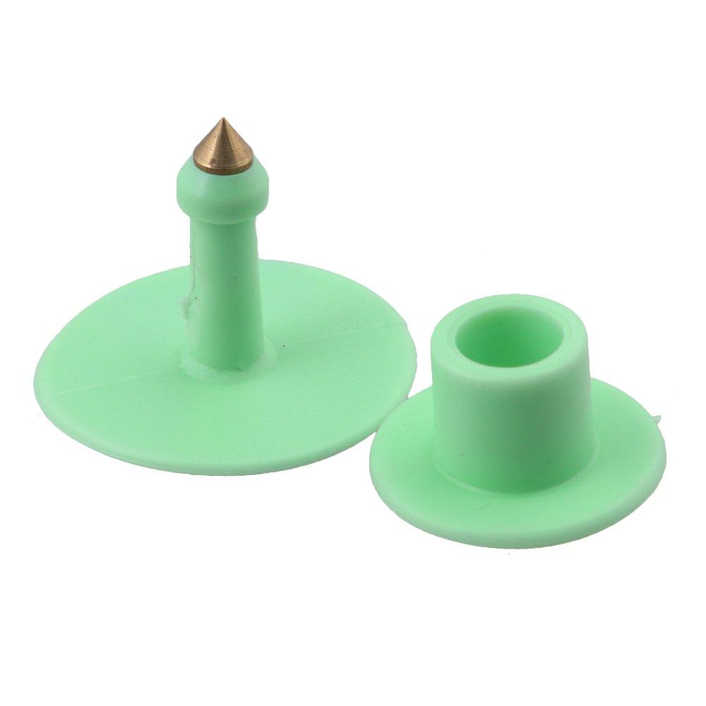 1-100 Cattle Number Ear Tags Set - Round Green Pig Sheep Goat Livestock Label-2