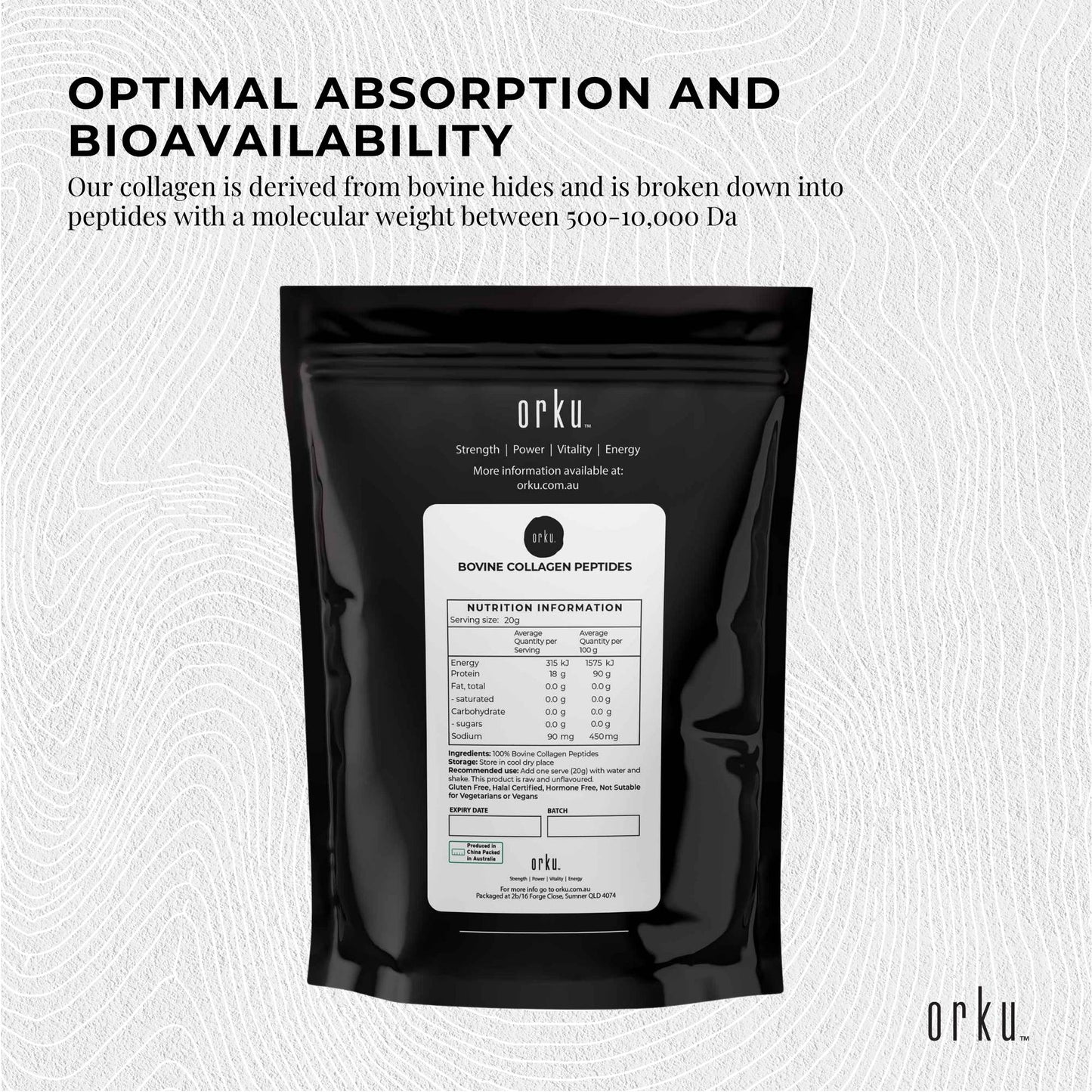 100g Collagen Powder - Bovine Hydrolysate Protein Peptide Supplement Unflavoured-2