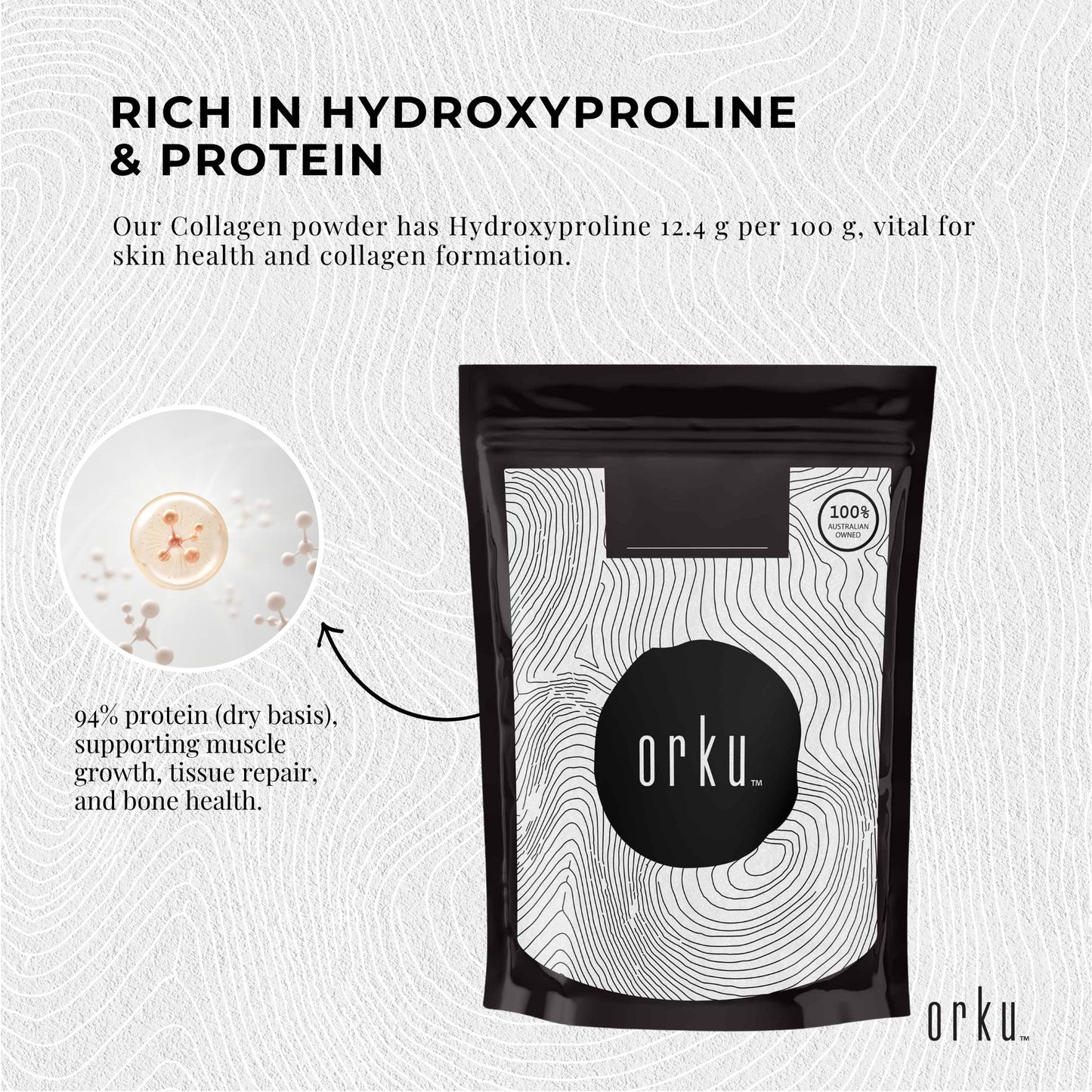 100g Collagen Powder - Bovine Hydrolysate Protein Peptide Supplement Unflavoured-4