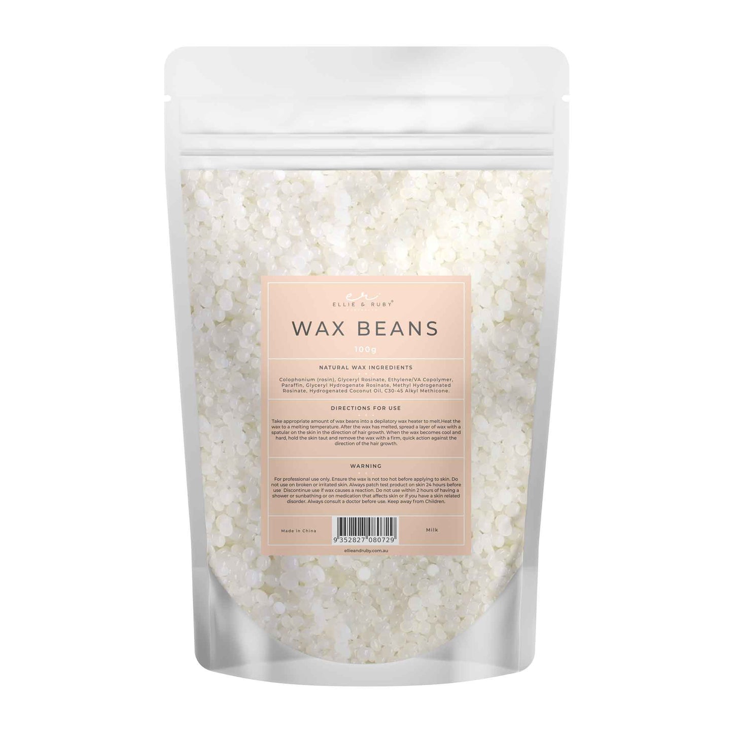 100g Wax Beads Milk - Brazilian Waxing Beans - Stripless Bikini Hair Removal-0