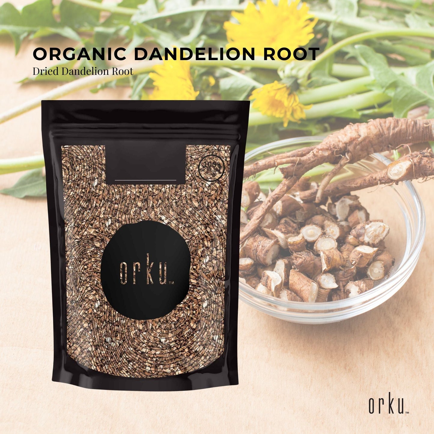 100g Organic Dandelion Root - Dried Raw Herbal Tea Supplement-2