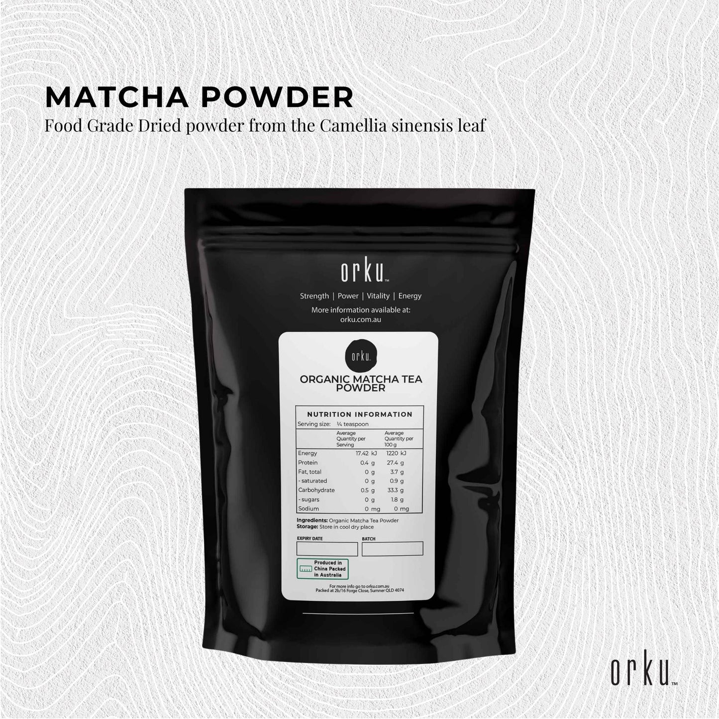 100g Organic Matcha Green Tea Powder Camellia Sinensis Leaf Supplement-3