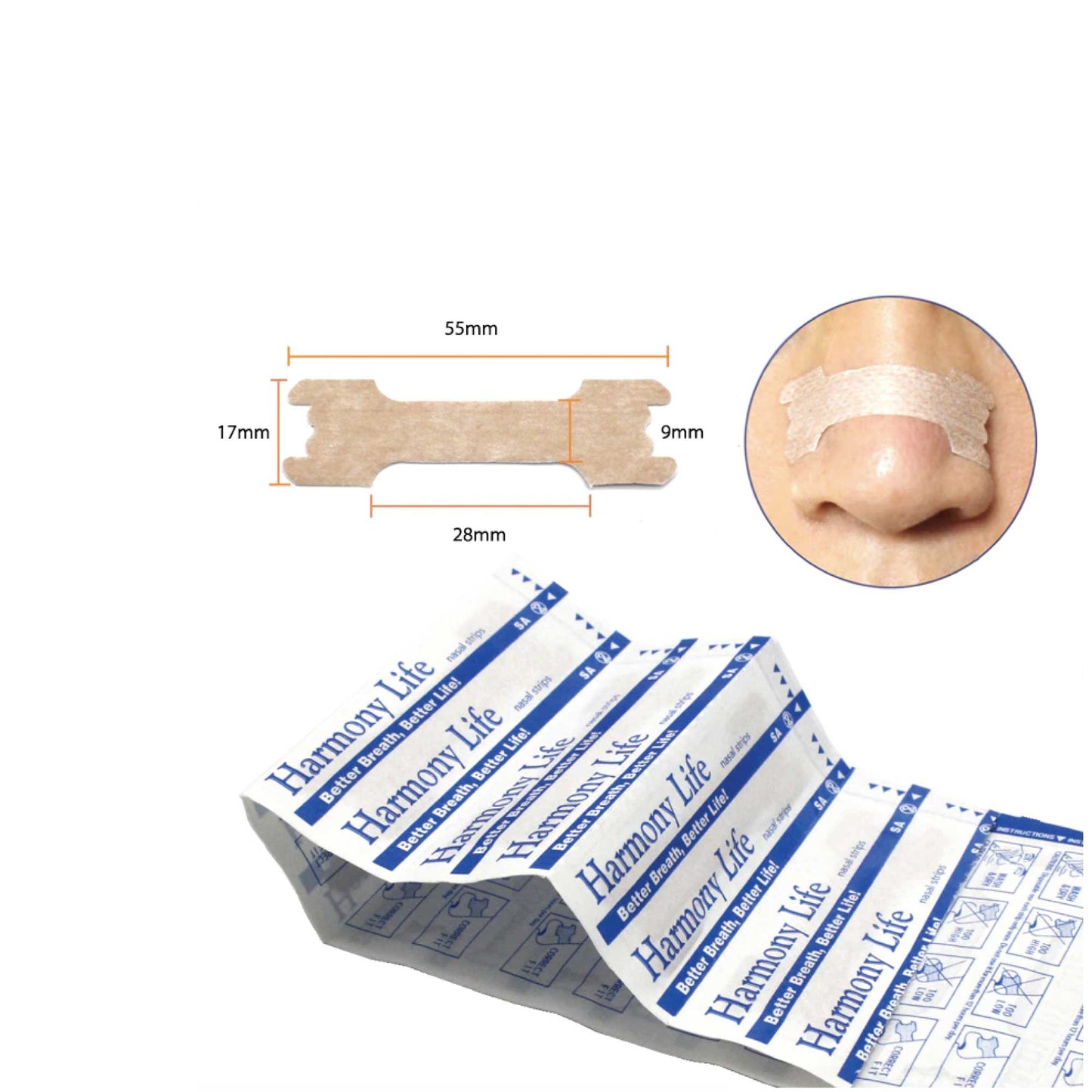 100x Anti Snore Aid Snoring Nasal Strips - Nose Sleeping and Breathing Device-1