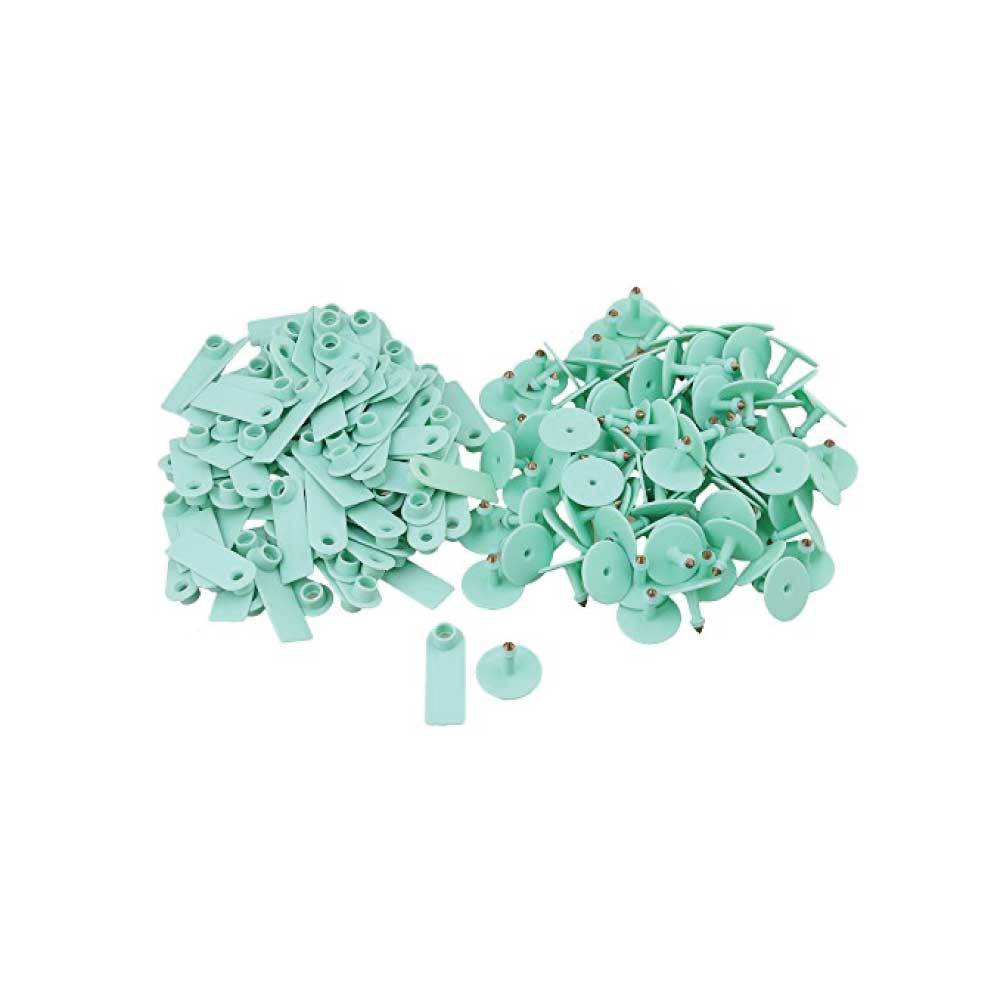 100x Cattle Ear Tags 5x2cm Set - Mini Green Blank Pig Goat Livestock Label-1