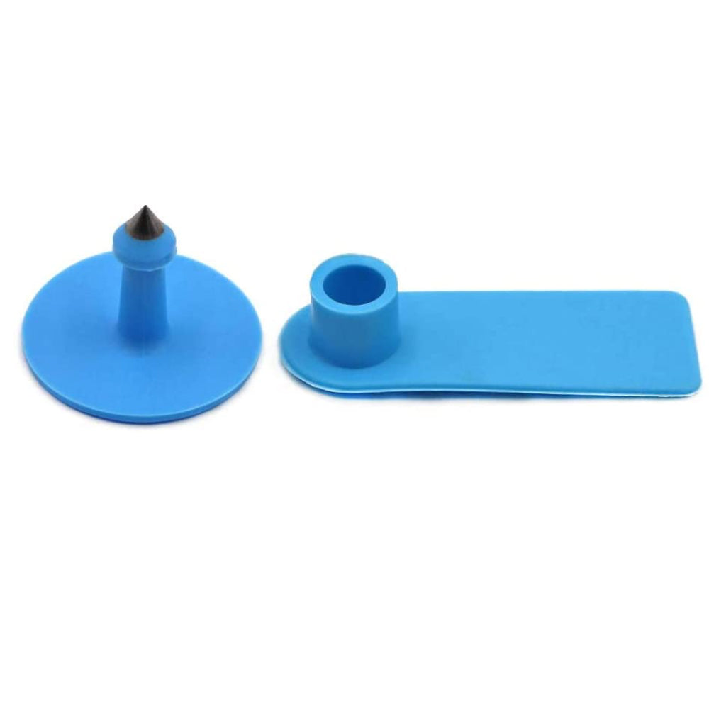 100x Cattle Ear Tags 5x2cm Set - Small Blue Cow Sheep Pig Blank Livestock Labels-1