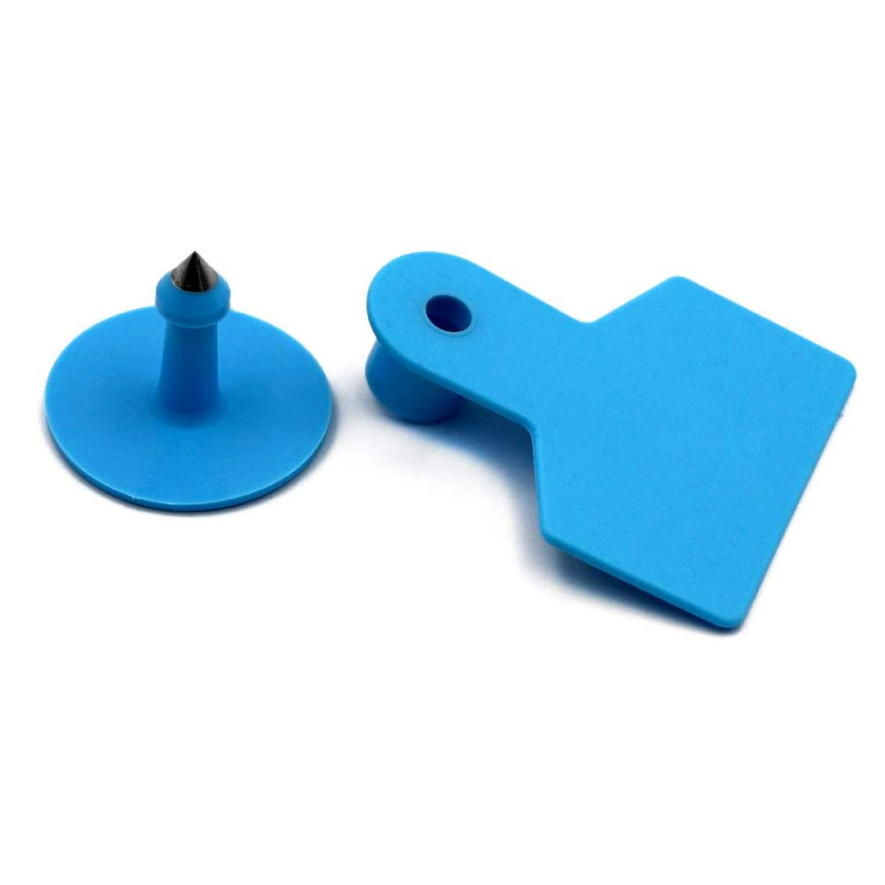 100x Cattle Ear Tags 5x4cm Set Cow Sheep Goat Blue Small Blank Livestock Label-2