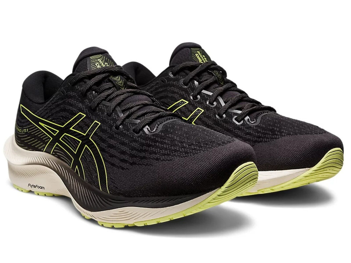 ASICS GEL-Kayano Lite 3 Running Shoes in Black/Glow Yellow – Mens Size US 8.5-2