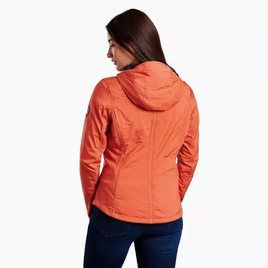 Kuh the One Hoody Womens Hooded Jacket Windproof in Warm Poppy Size XL-3