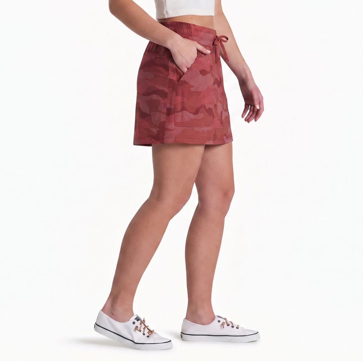 Kuhl Womens Vantage Outdoor Hiking Skort in Dark Dahlia Print