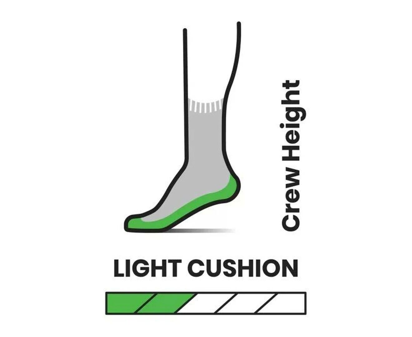 Smart Wool Womens Hike Light Cushion Mountain Print Crew Sock Small in Natural-3