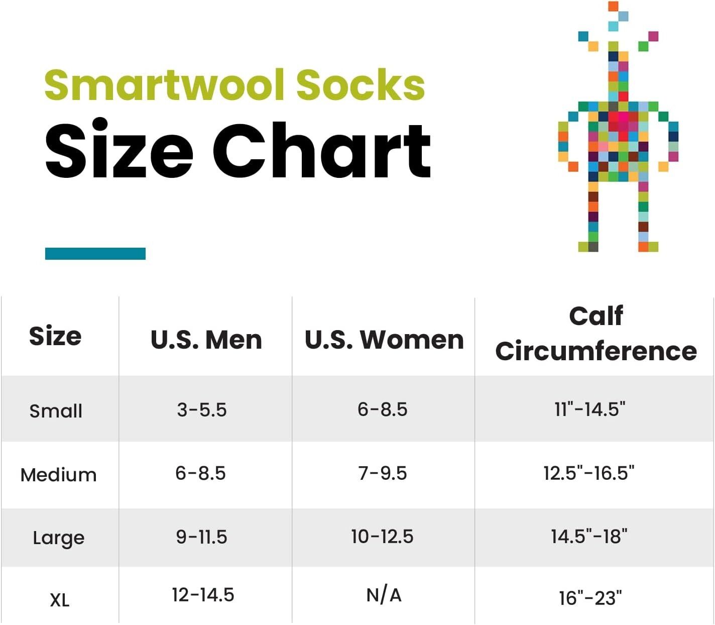 Smartwool Womens Hike Light Cushion Tube Stripe Crew Socks in Charcoal Light Grey - L