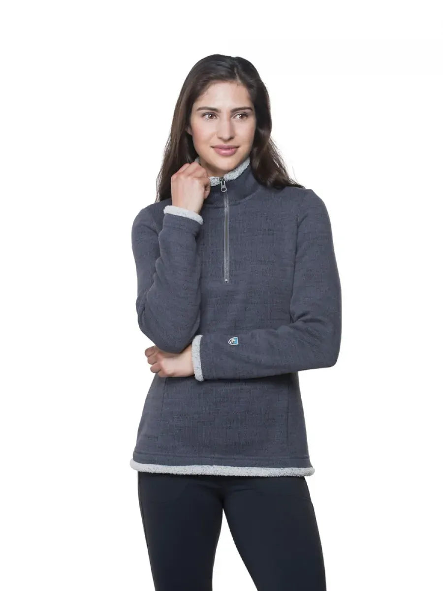 Kuhl Womens Alaska 1/4 Zip Jumper Pullover in Pavement Size XS-1