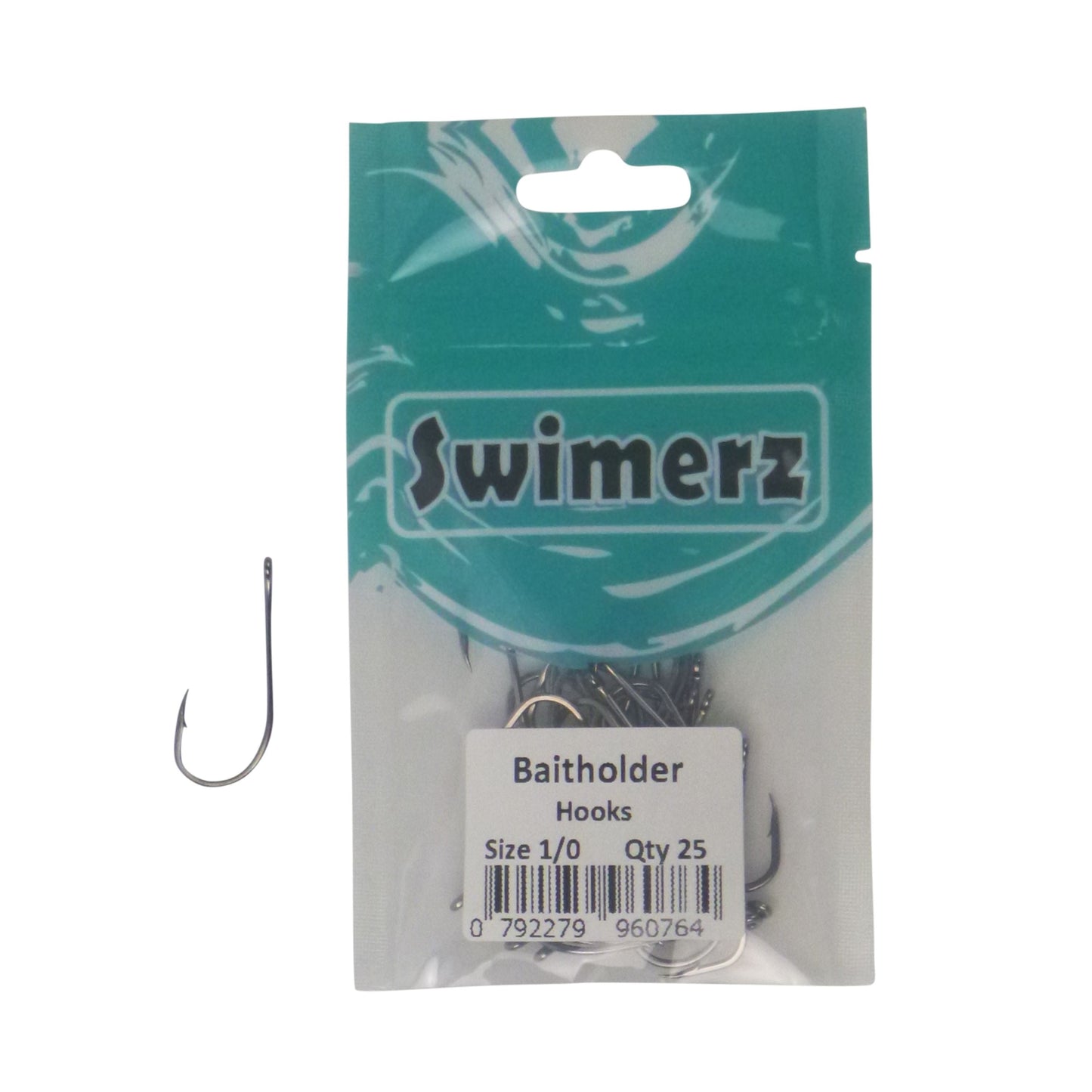 Swimerz 1/0 Baitholder Hook, Qty 25-1