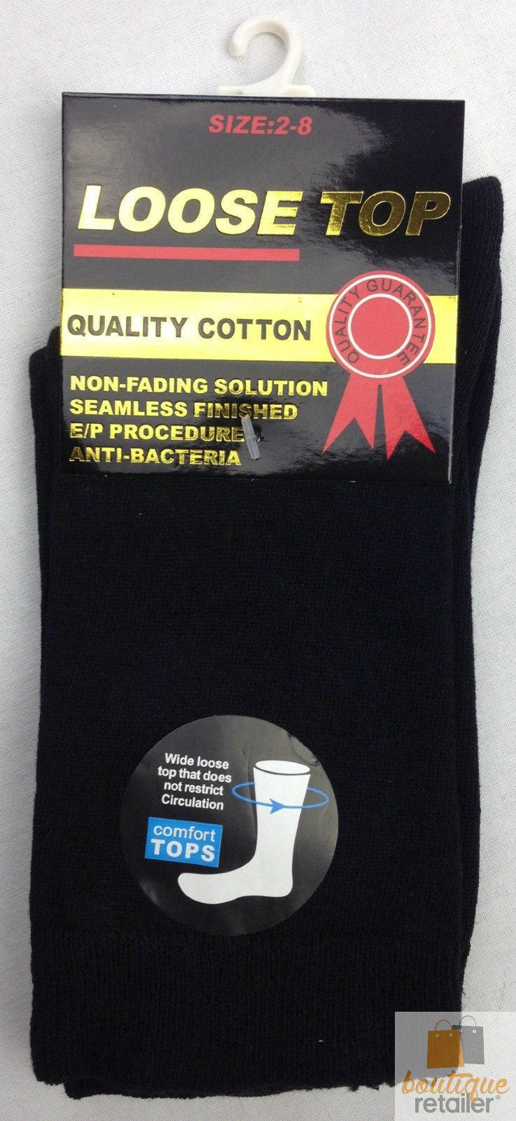 10x Pairs COTTON Rich LOOSE TOP SOCKS Medical Circulation Diabetic Comfort BULK-9