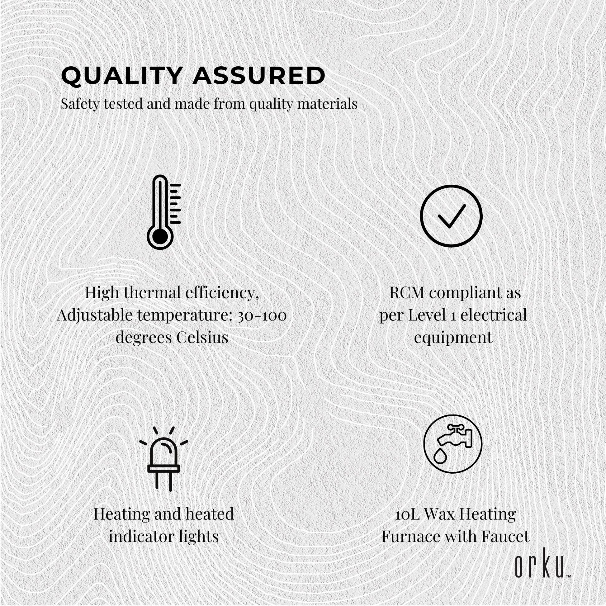 10L Orku Candle Wax Heater With Tap And Accessories - Candle Making Melter Pot-4