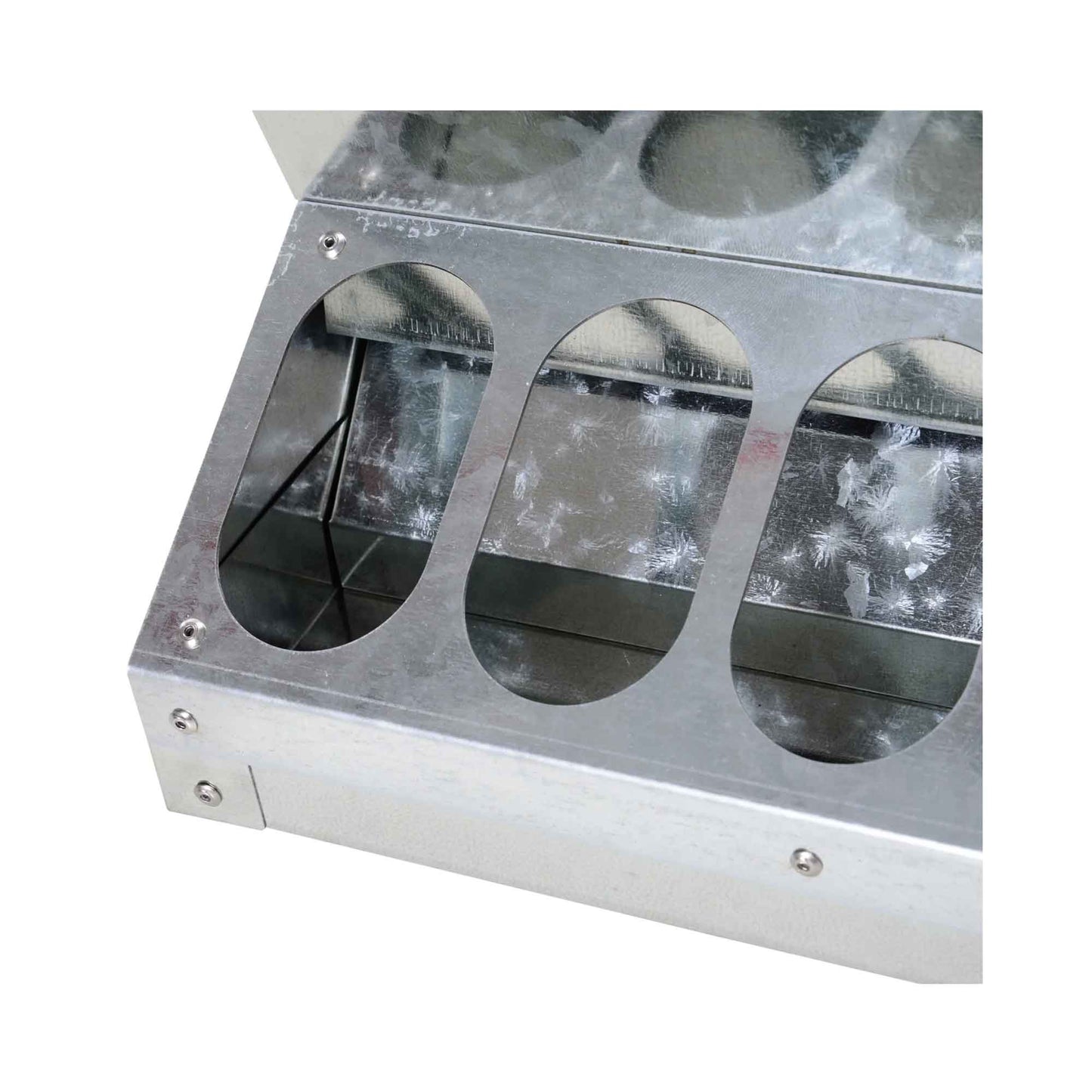 10kg Automatic Chook Chicken Feeder Poultry Auto Trough Galvanised Metal Feeders-2