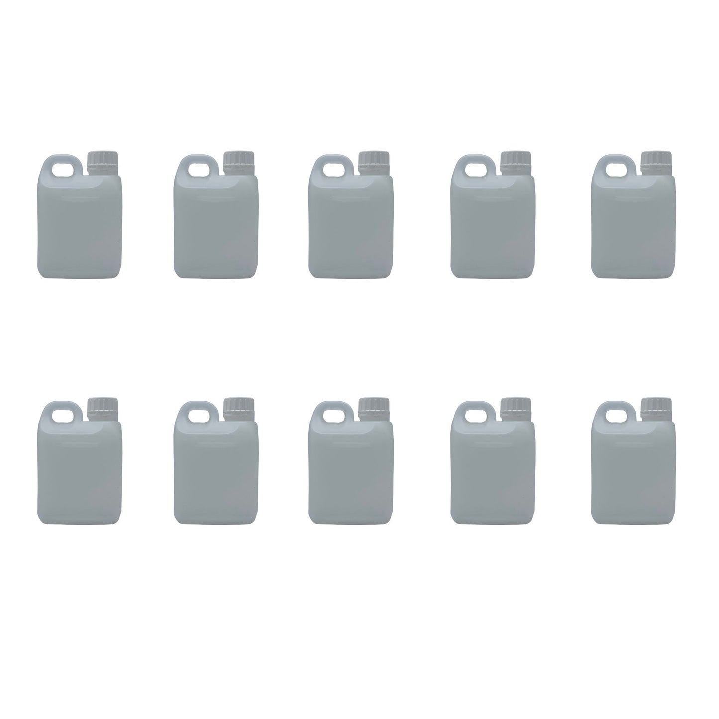 10x 1L Natural Bottle HDPE + TE Cap Jerry Can - Empty Plastic Chemical Food-0