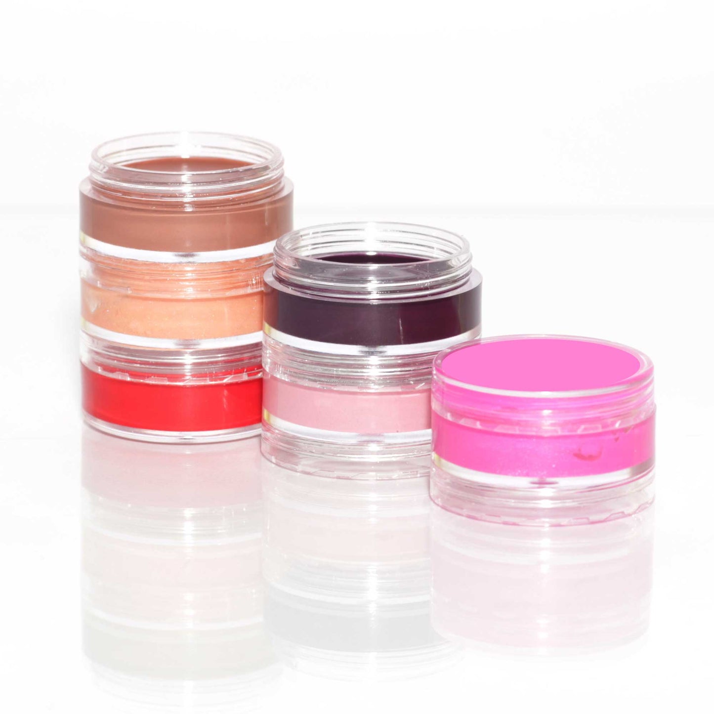 10x 3ml Lip Balm Containers Jars + Lids - Small Cosmetic Cream Sample Pot-1