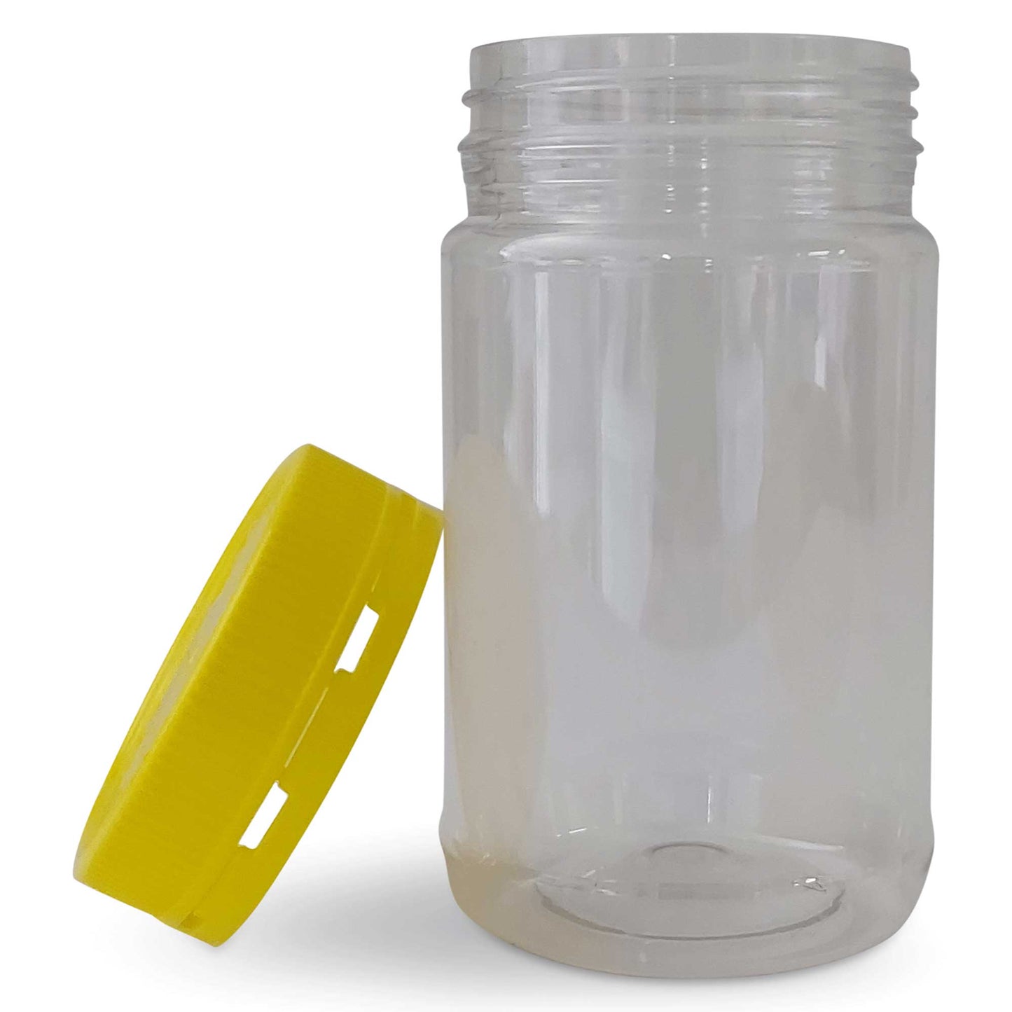 10x 500g Plastic Honey Jars + Lids - Round Clear Food Grade Packaging Containers-1