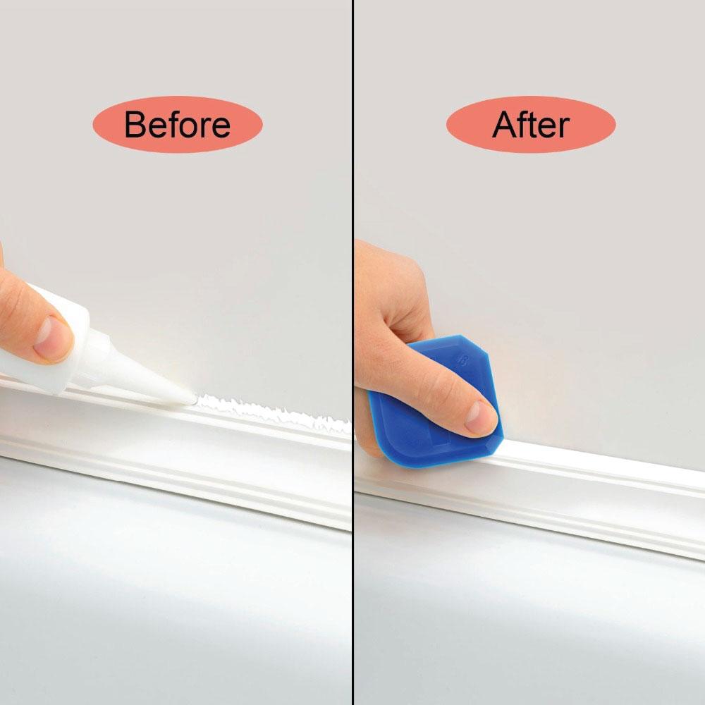 12 Piece Plastic Sealant Scraper Tools Finishing Grout Silicone Caulking Remover-3