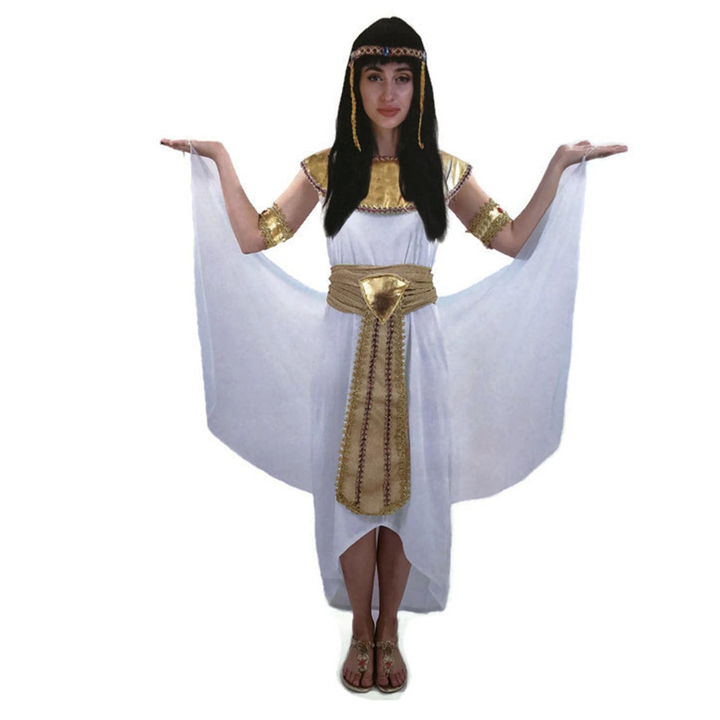 Deluxe Ladies Egyptian Queen Costume Ancient Roman Egypt Goddess Party-3