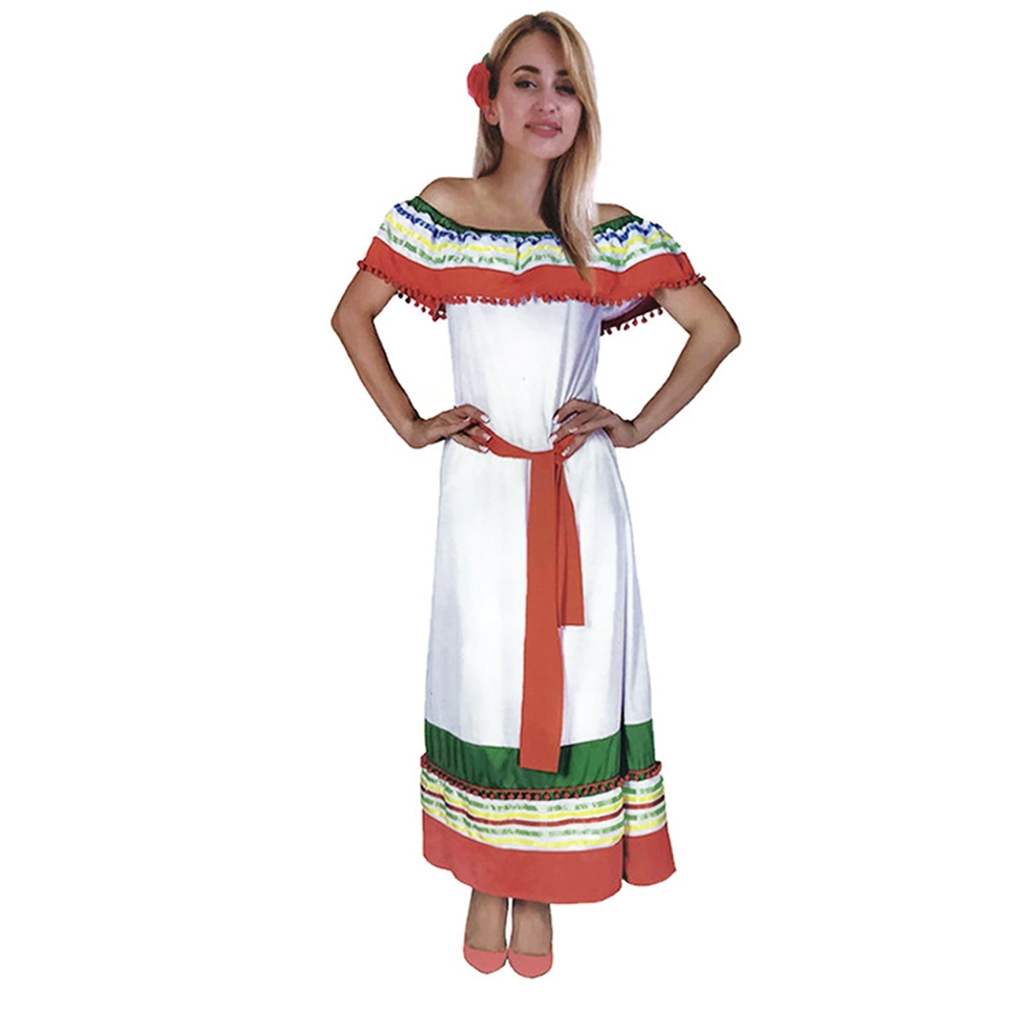 Womens Ladies MEXICAN COSTUME DRESS Spanish Fiesta Fancy Party-3