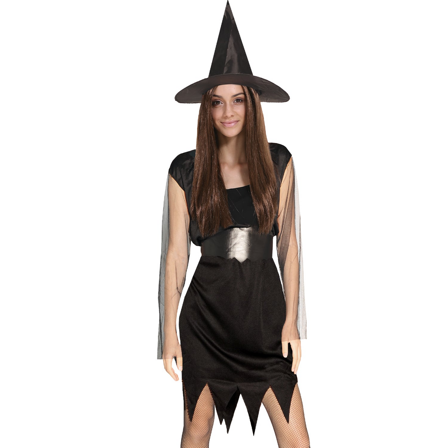 Adult Womens Wicked Witch Costume Halloween Dress Party Skirt - Black