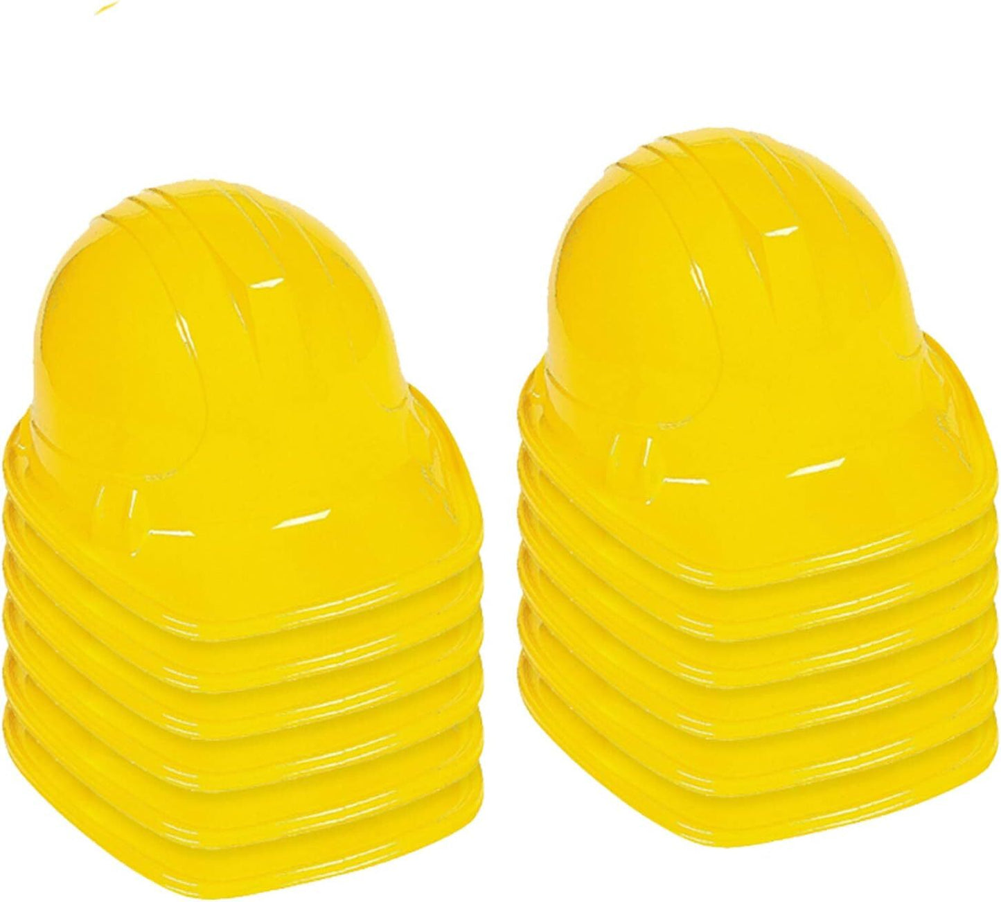 12x Kids Builder Hats Construction Costume Party Helmet Safety Cap Childrens - Yellow-1