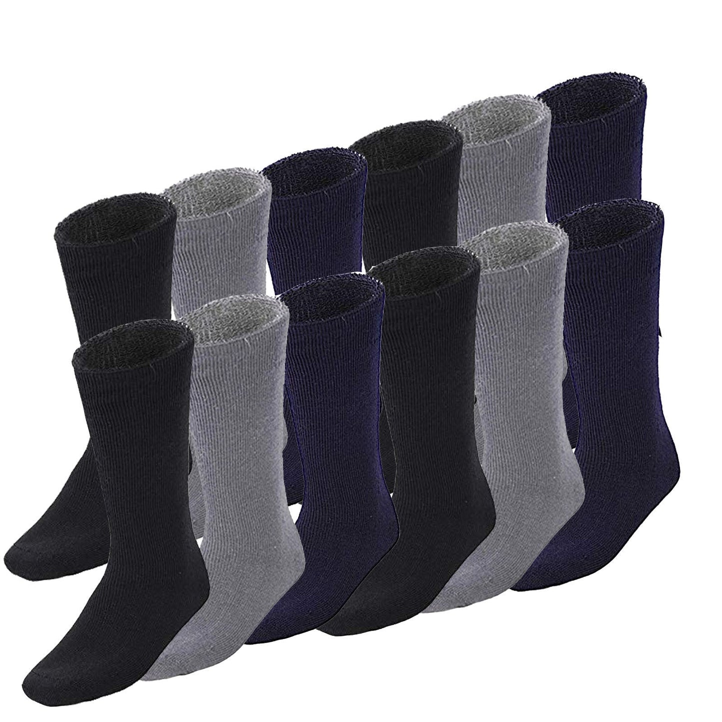 12 Pairs BAMBOO SOCKS Mens Heavy Duty Premium Thick Work Socks Cushion BULK-3