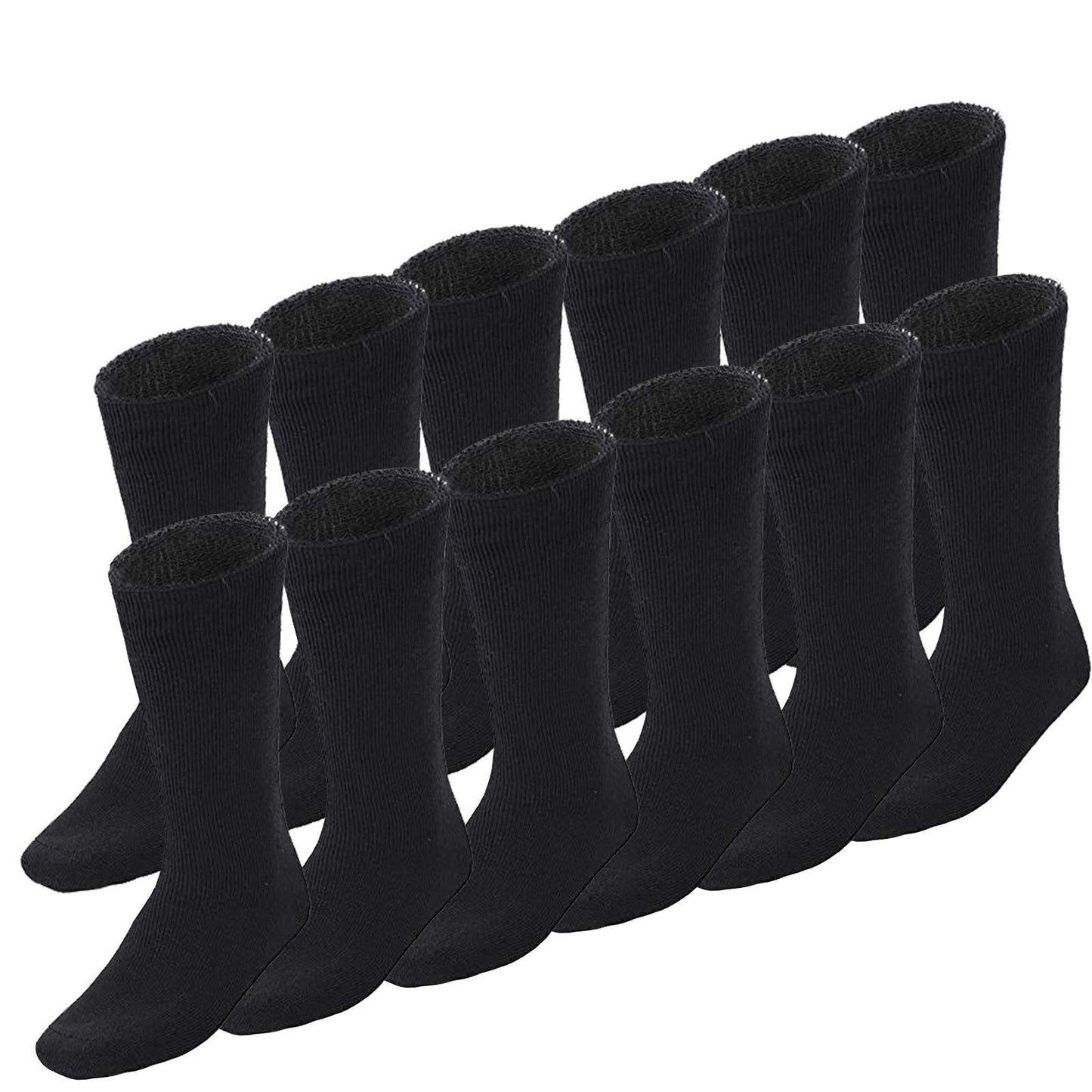 12 Pairs BAMBOO SOCKS Mens Heavy Duty Premium Thick Work Socks Cushion BULK-5