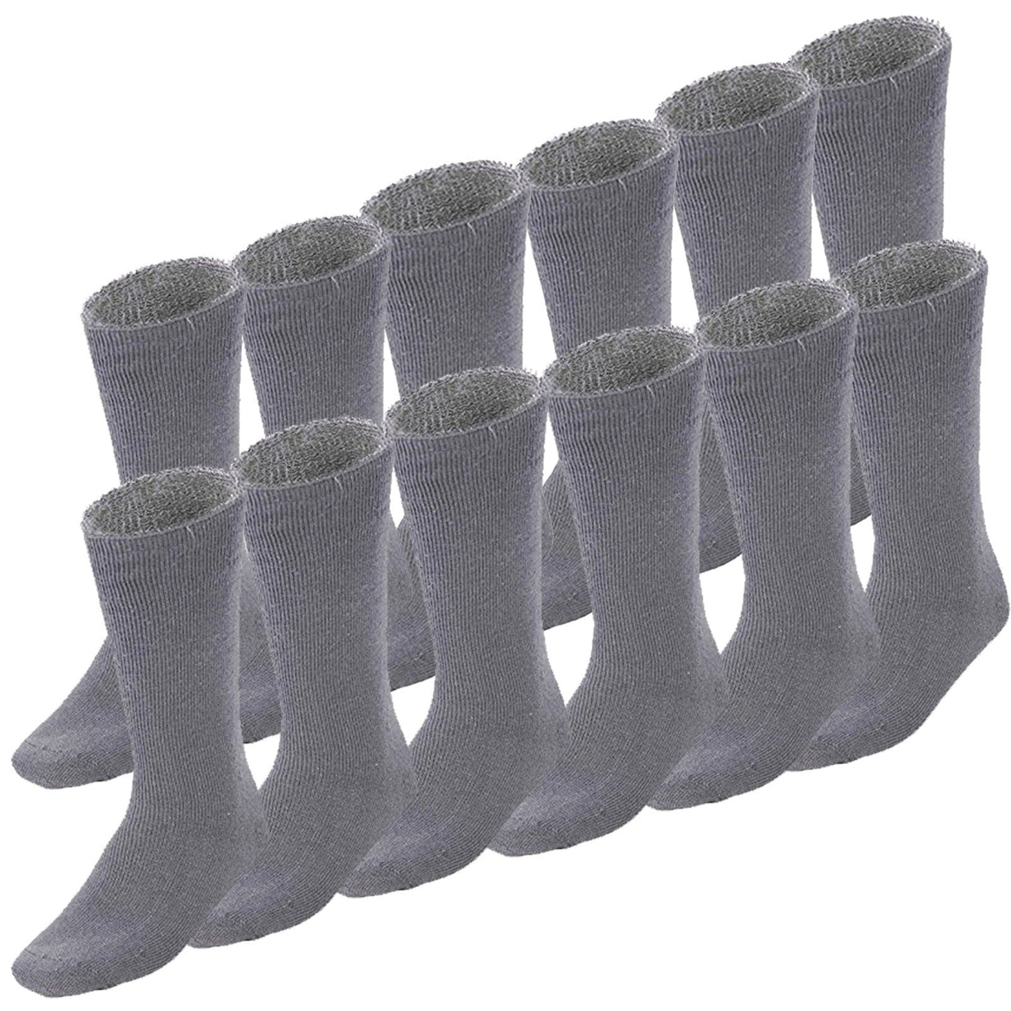 12 Pairs BAMBOO SOCKS Mens Heavy Duty Premium Thick Work Socks Cushion BULK-6
