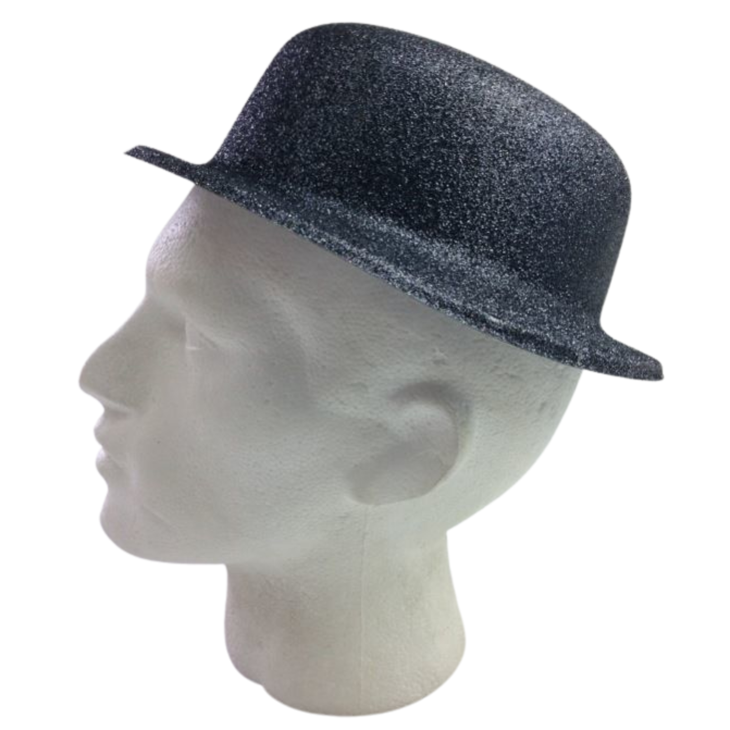 12x GLITTER BOWLER HAT Fancy Party Plastic Costume Cap Fun Dress Up Sparkle BULK-3