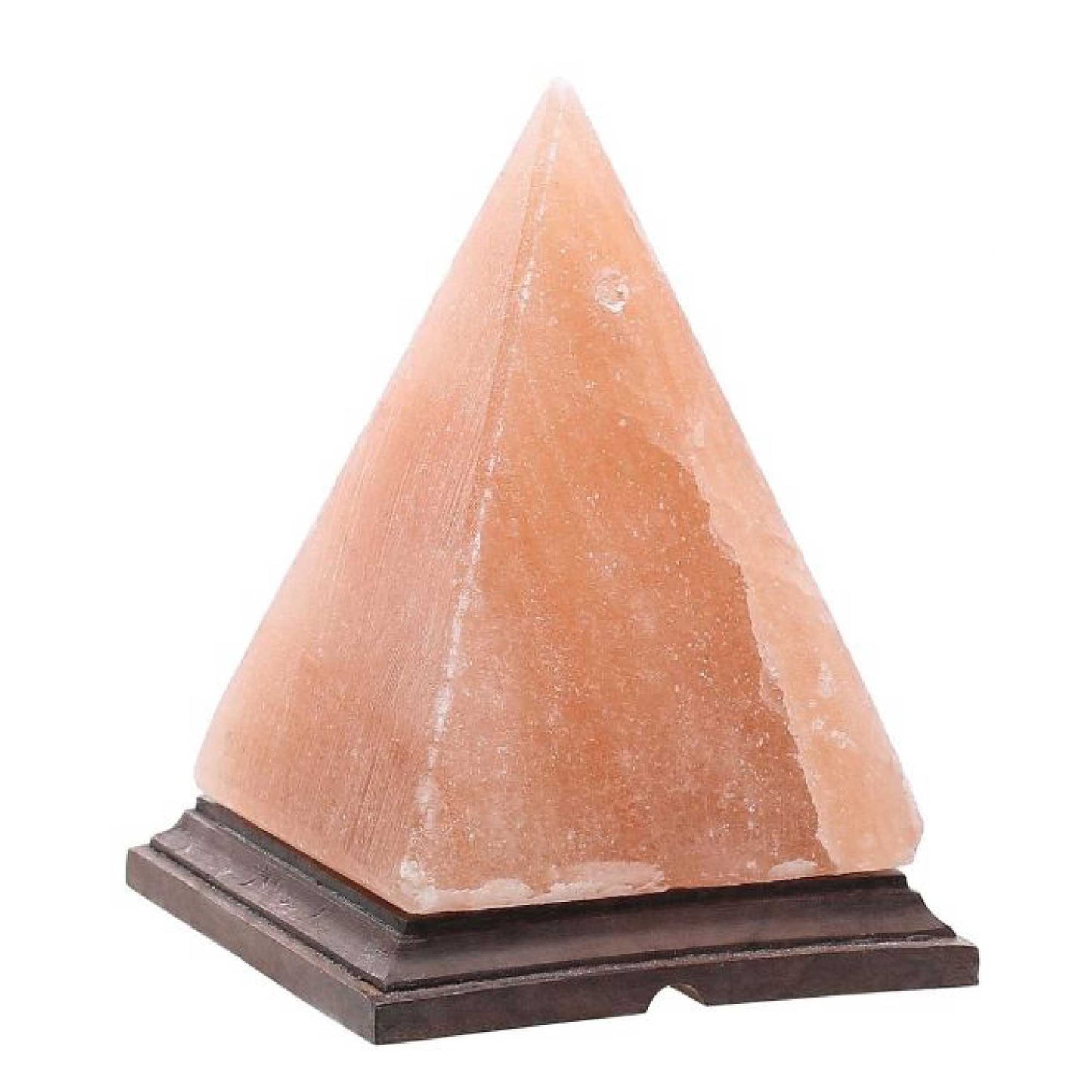 12V 12W Pyramid Himalayan Pink Salt Lamp Carved Rock Crystal Light Bulb On/Off-1
