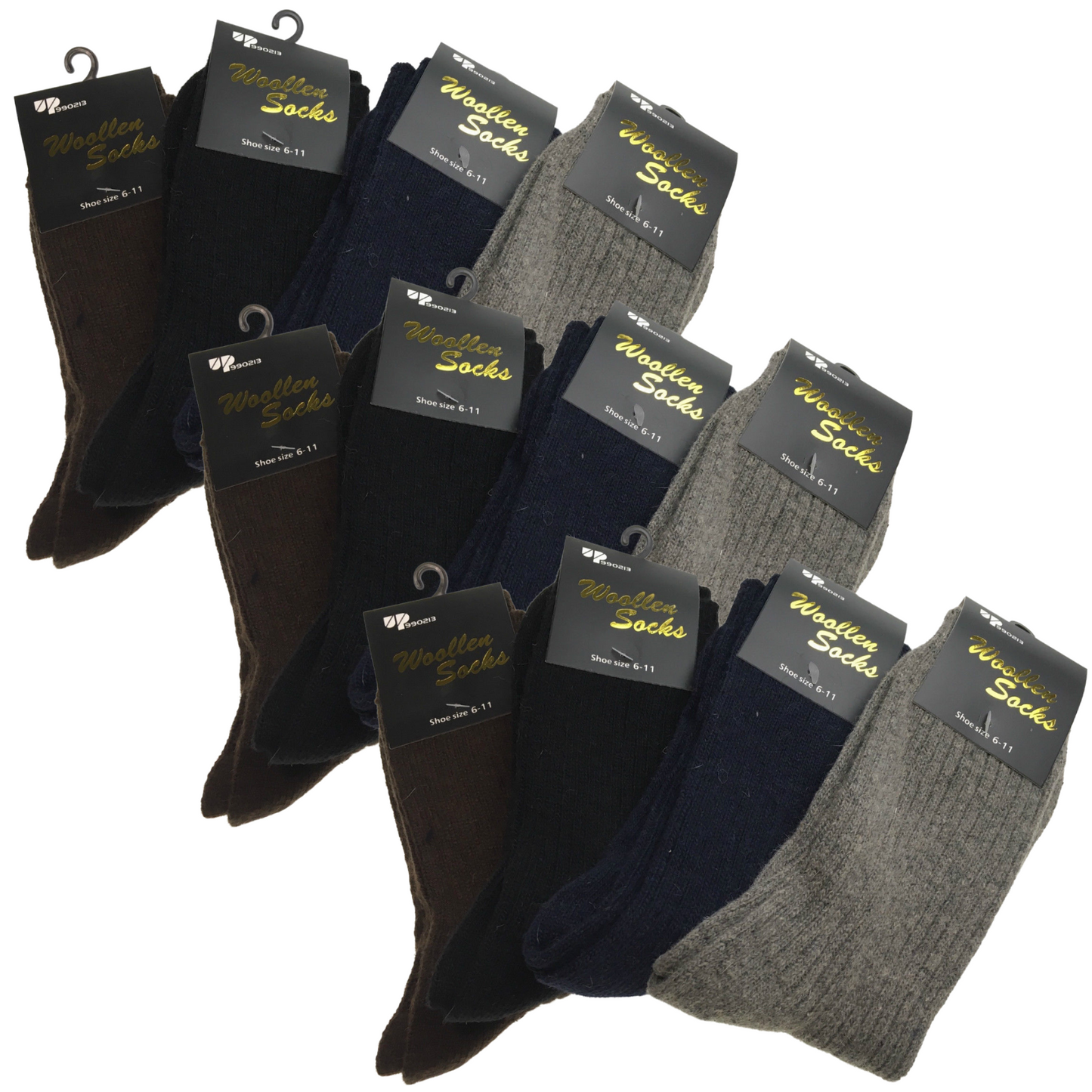 12 Pairs WOOL BLEND SOCKS Mens Soft Thick Work Thermal Warm Cushion Sock BULK-0