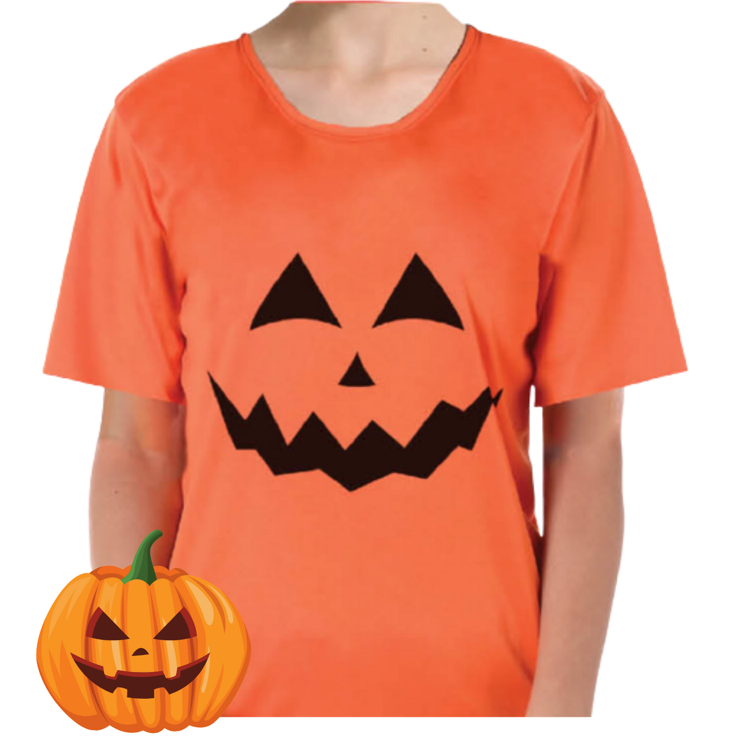 Kids Halloween T-Shirt Pumpkin Childrens Orange Jack O'Lantern Top-5