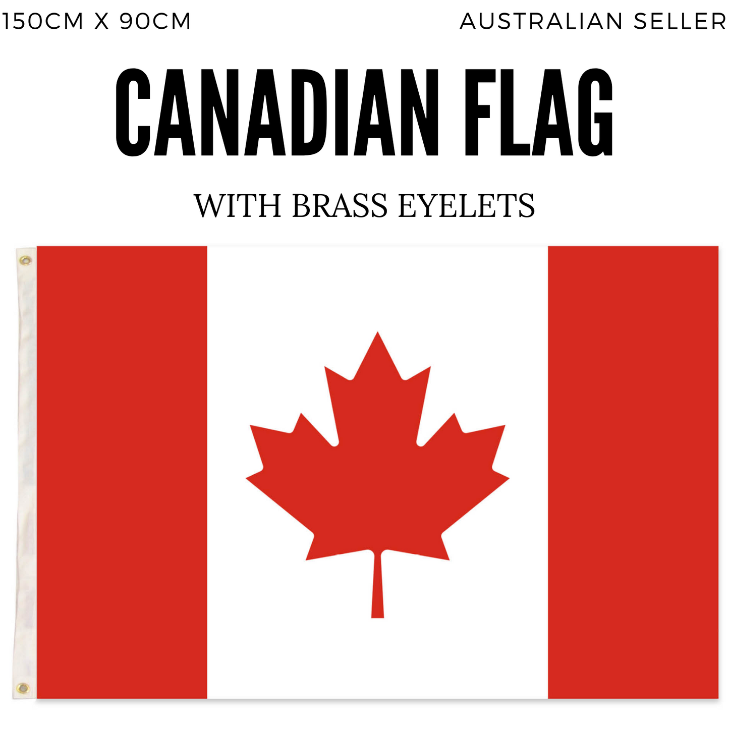 2x Canada Country Flags Heavy Duty Canadian Maple Leaf - 150cm x 90cm