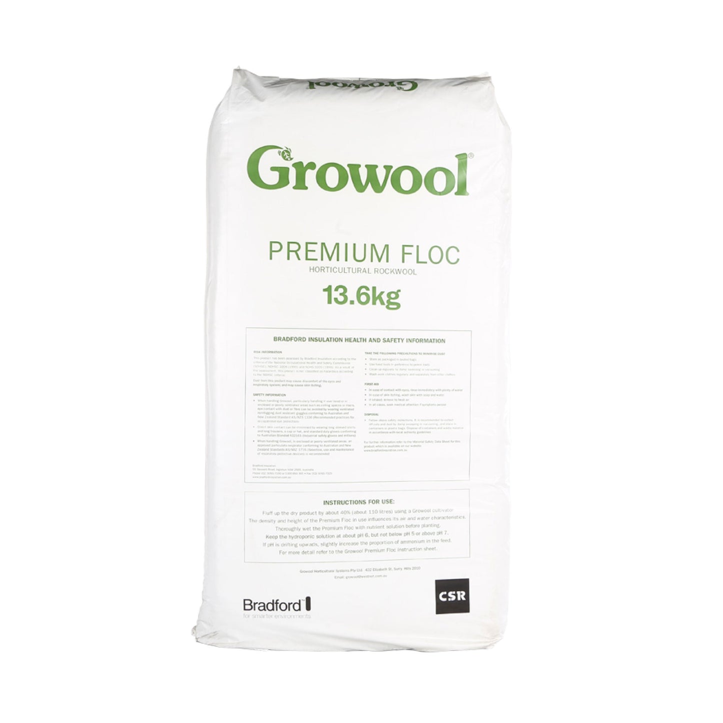13.6Kg Premium Floc - Rockwool Growing Medium Plant Fruit Flower Growool-0