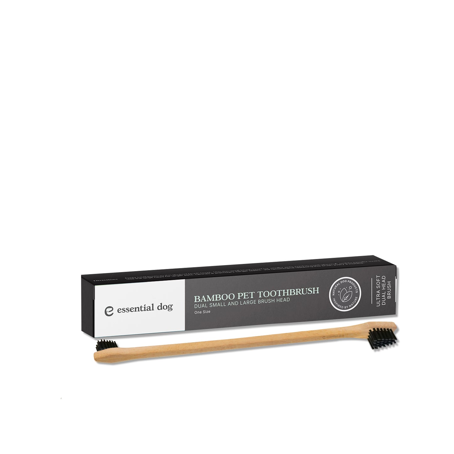 dog toothbrush bamboo double head