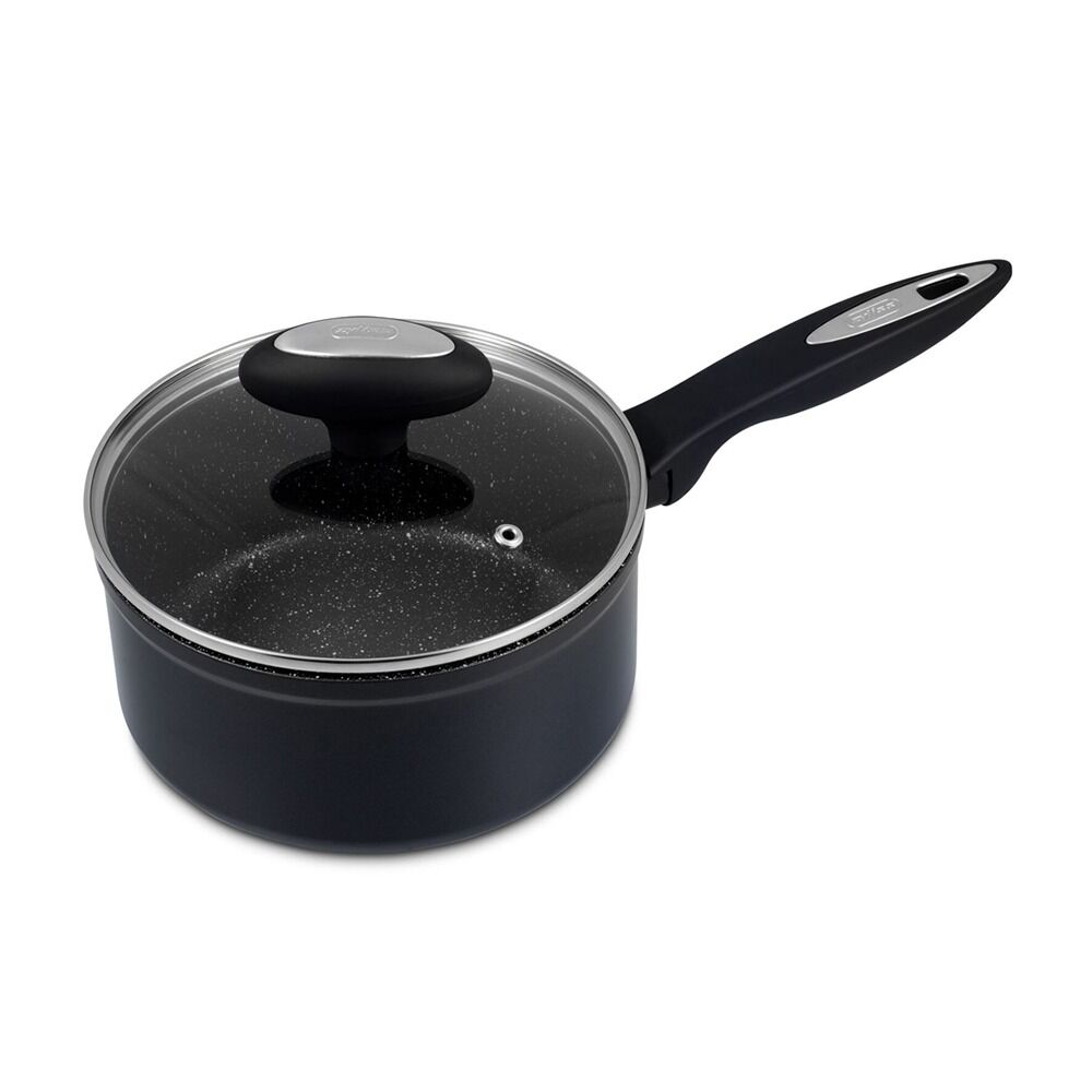 Zyliss Ultimate Forged 20cm/3L Non-Stick Saucepan w/ Lid Cover - Black-0