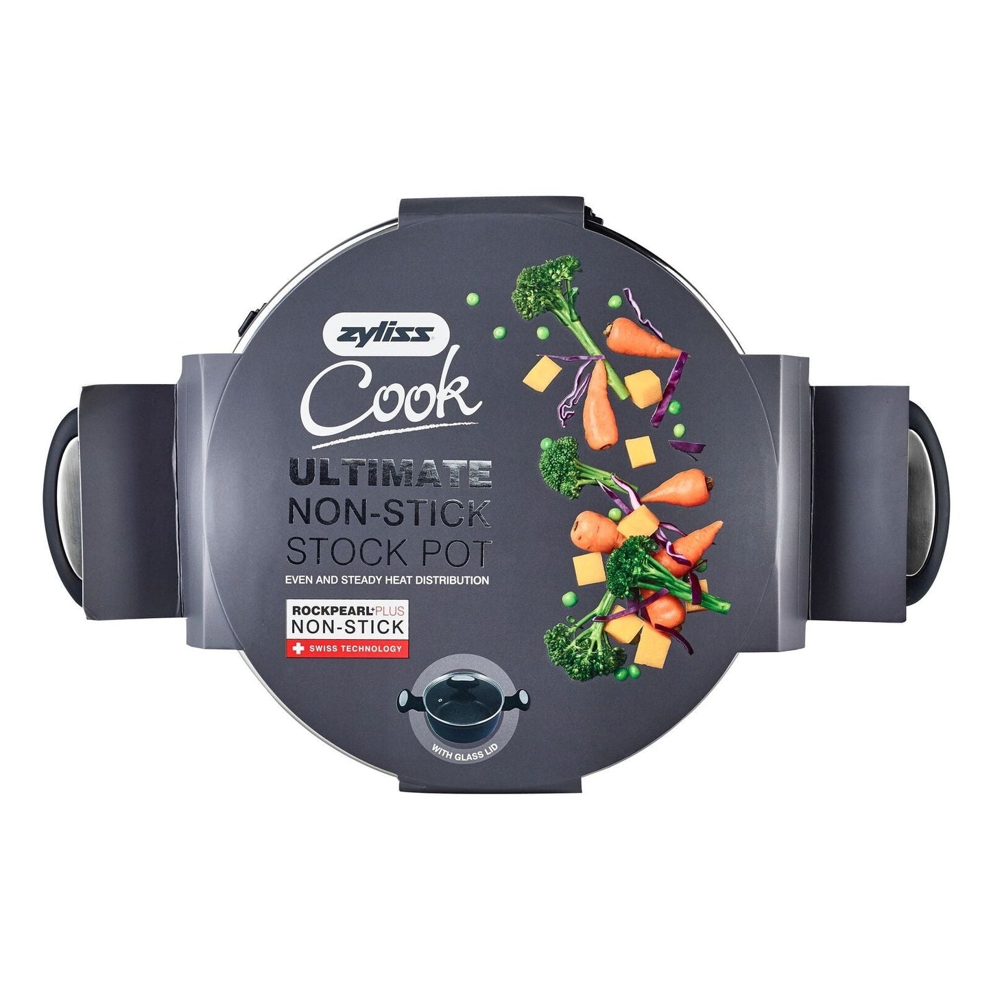 Zyliss Ultimate Forged 20cm/2L Non-Stick Stock Pot w/ Lid Cover - Black-3