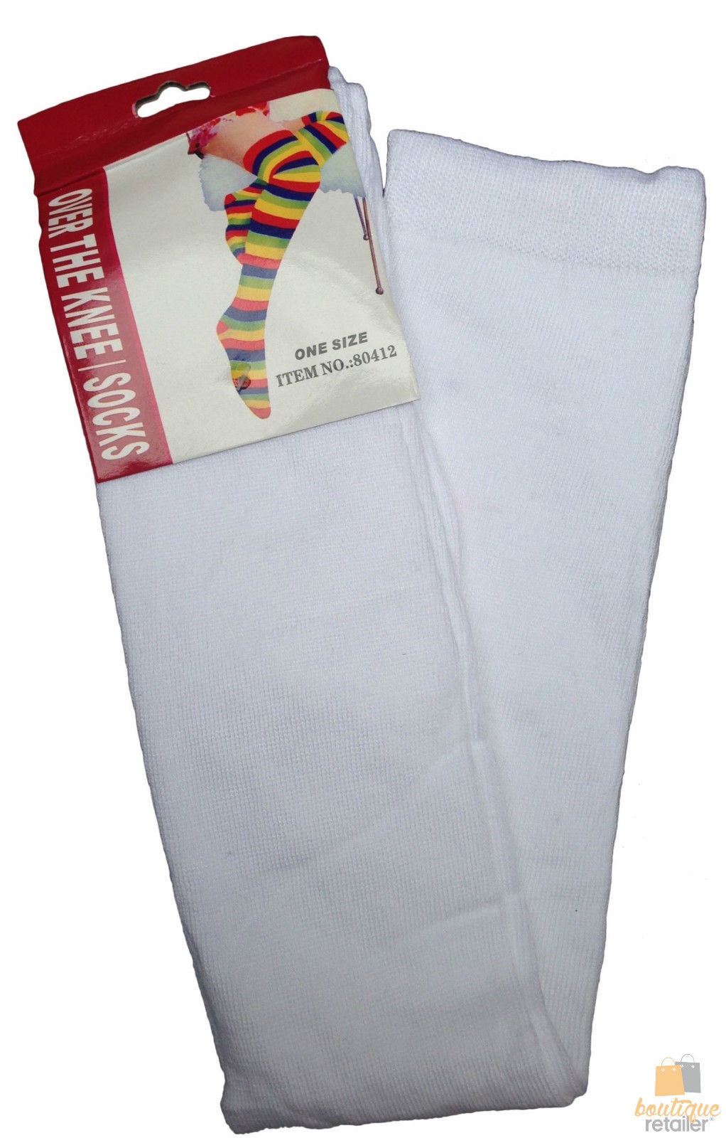 10x OVER THE KNEE SOCKS Plain Striped High Thigh Ladies Long Stocking BULK Price-13