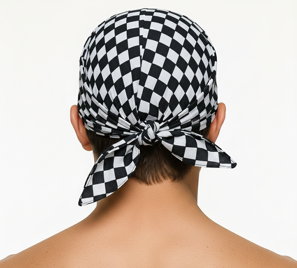 15x BULK BANDANA Paisley 100% COTTON Head Wrap Bandanna Summer Scarf - Chess Check