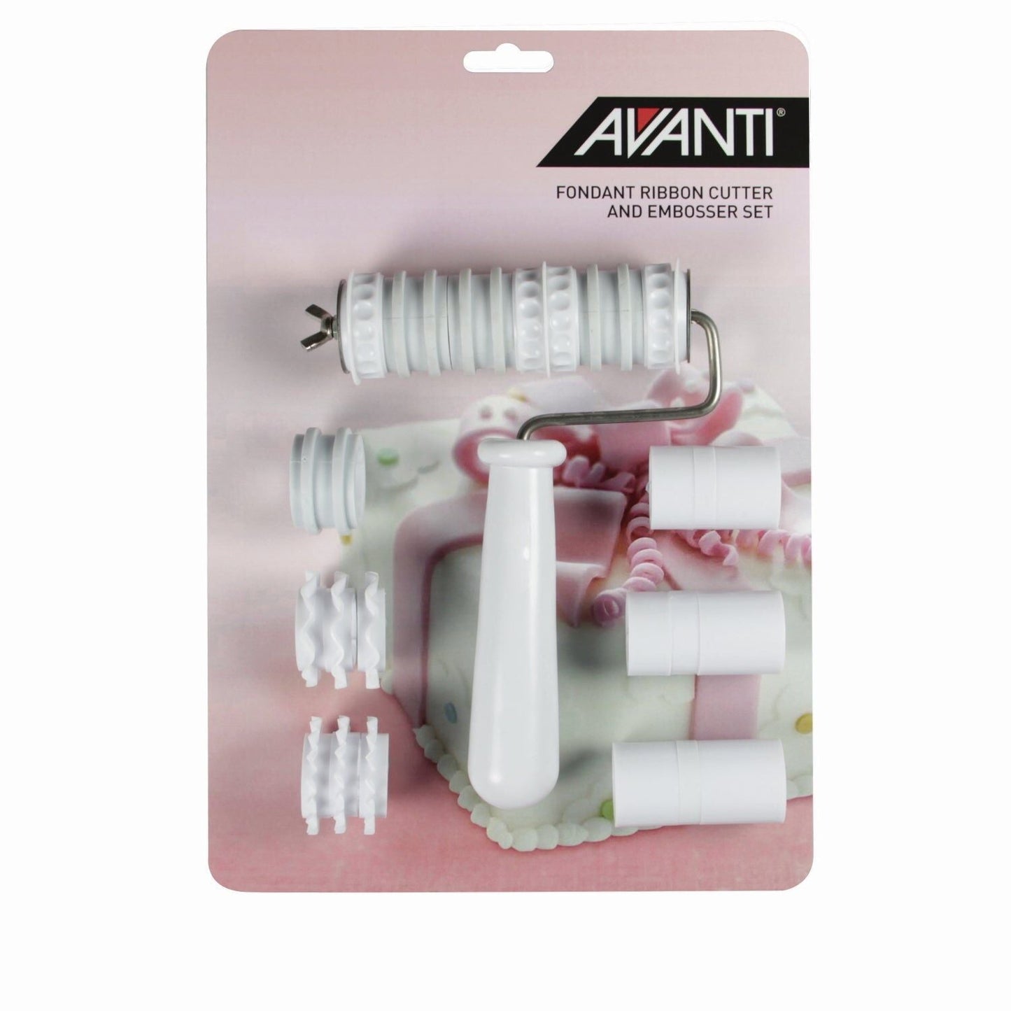 Avanti Fondant Ribbon Cut & Embosser Set w/ Interchangeable Wheel Designs