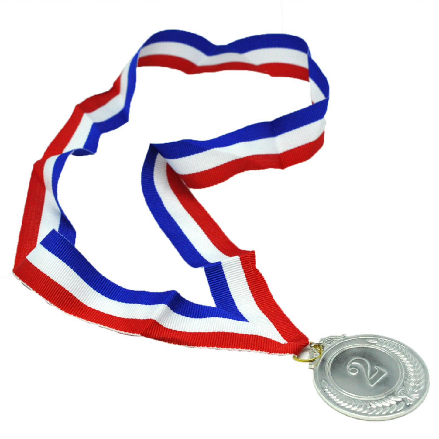 12x 2nd METAL SILVER WINNER MEDALS Sports Day School 46cm Ribbon Olympics-3