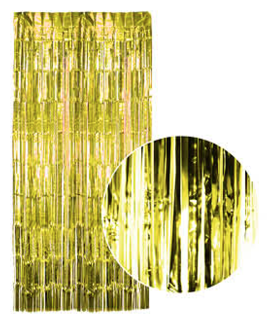 Tinsel Curtain Foil Metallic Fringe Backdrop Party Door Decorations - (200cm x 100cm) - Yellow/Gold-4